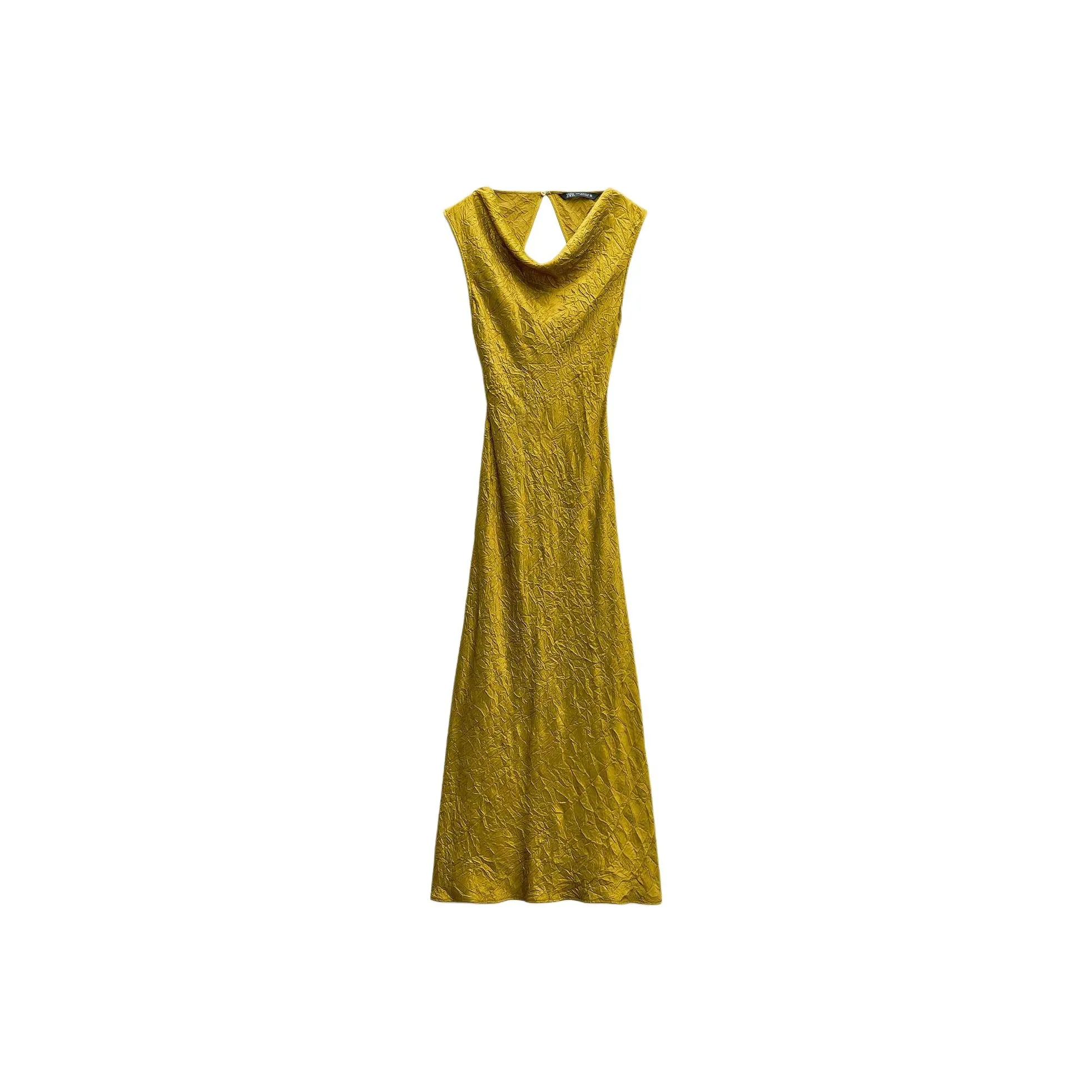 ZARA Sleeveless Dress Women's Olive Green