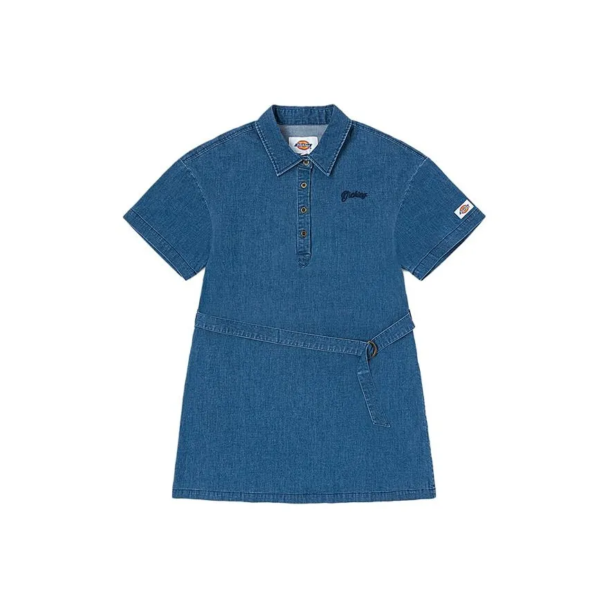 Dickies Короткий рукав Платье Женское Синий