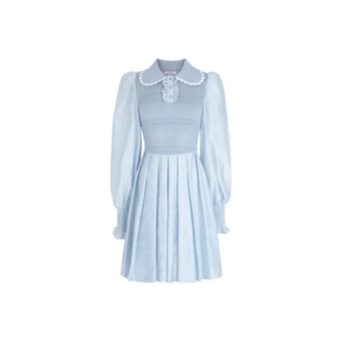 JORYAweekend Короткий рукав Платье Женское Туманно-синий