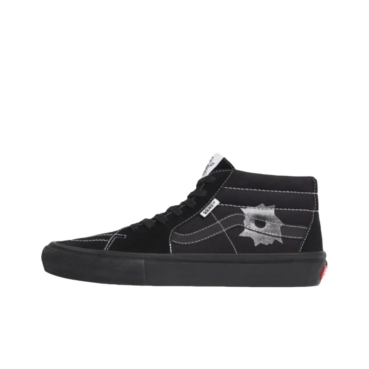 Supreme X Nate Lowman x VANS Skate Grosso MID Топ Кроссовки для скейтбординга Унисекс Черный