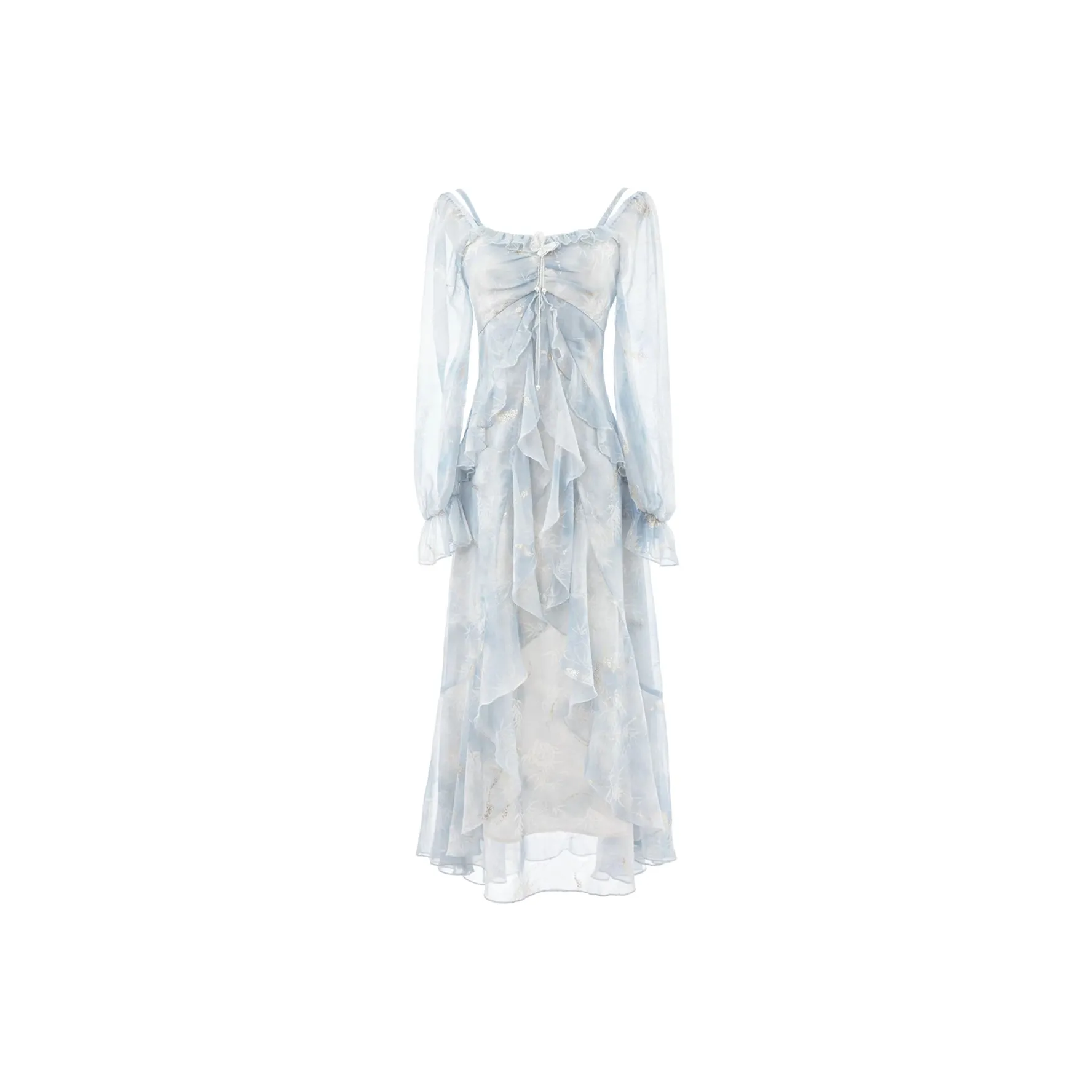 PAVLISOVA Long-Sleeved Dresses Women's Misty Luminous Blue
