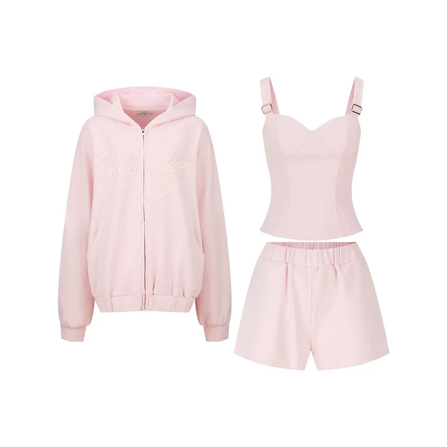 Girly Fancy Club Casual Suit Women's Light Pink