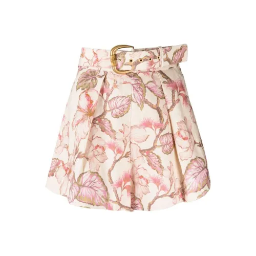 Zimmermann Кораллово-розовые Женские Повседневные шорты