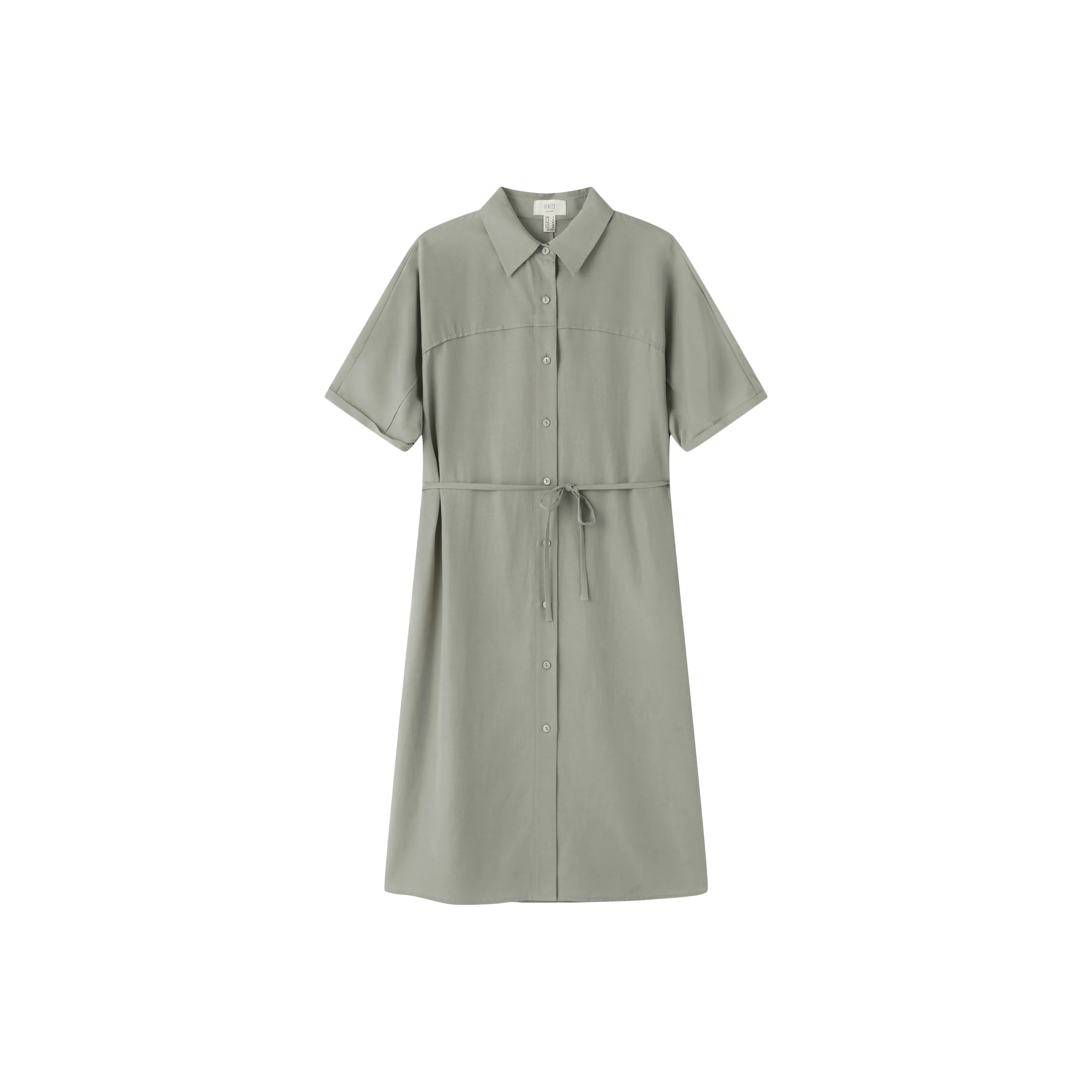 FINITY Короткий рукав Платье Женское Армейский зеленый