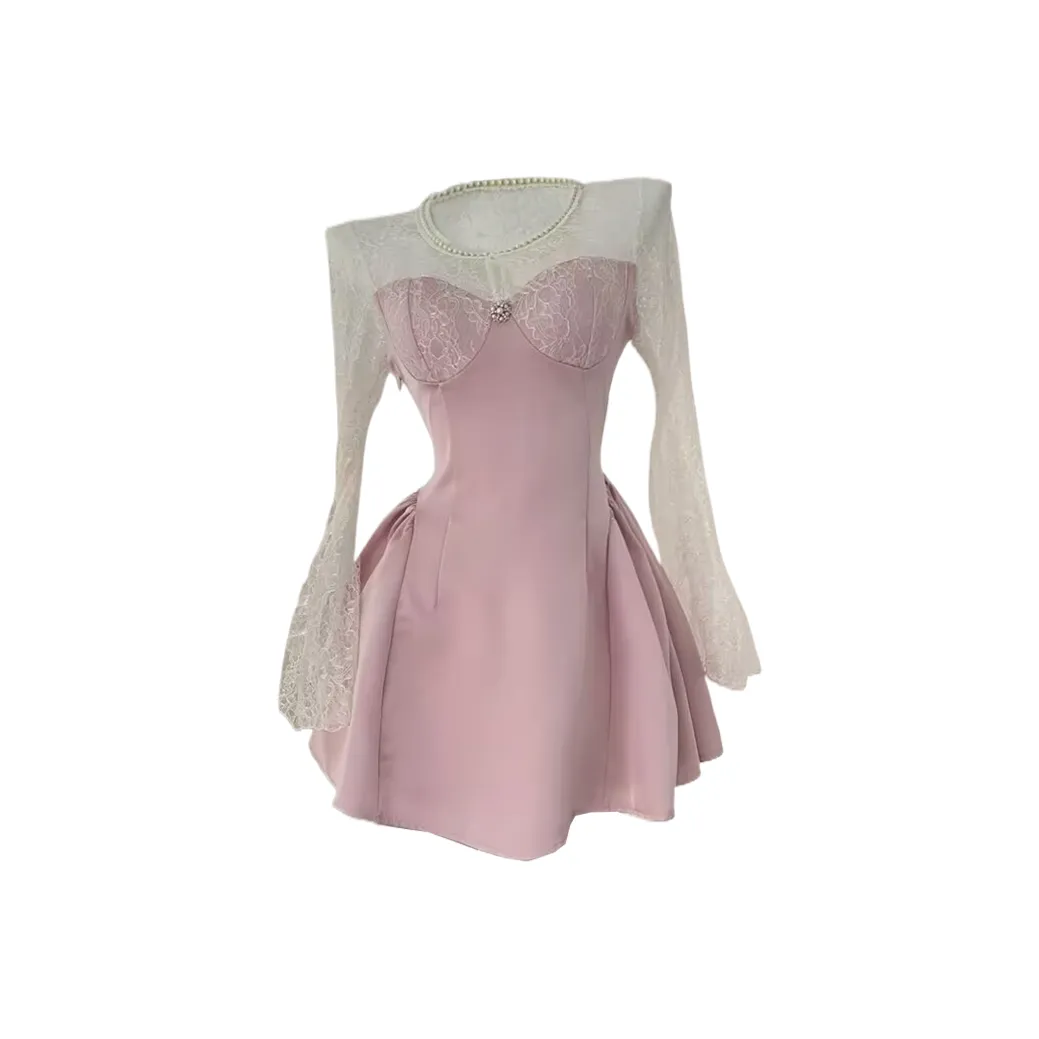 Icicofficial Длинное платье с длинными рукавами женское цвет на изображении