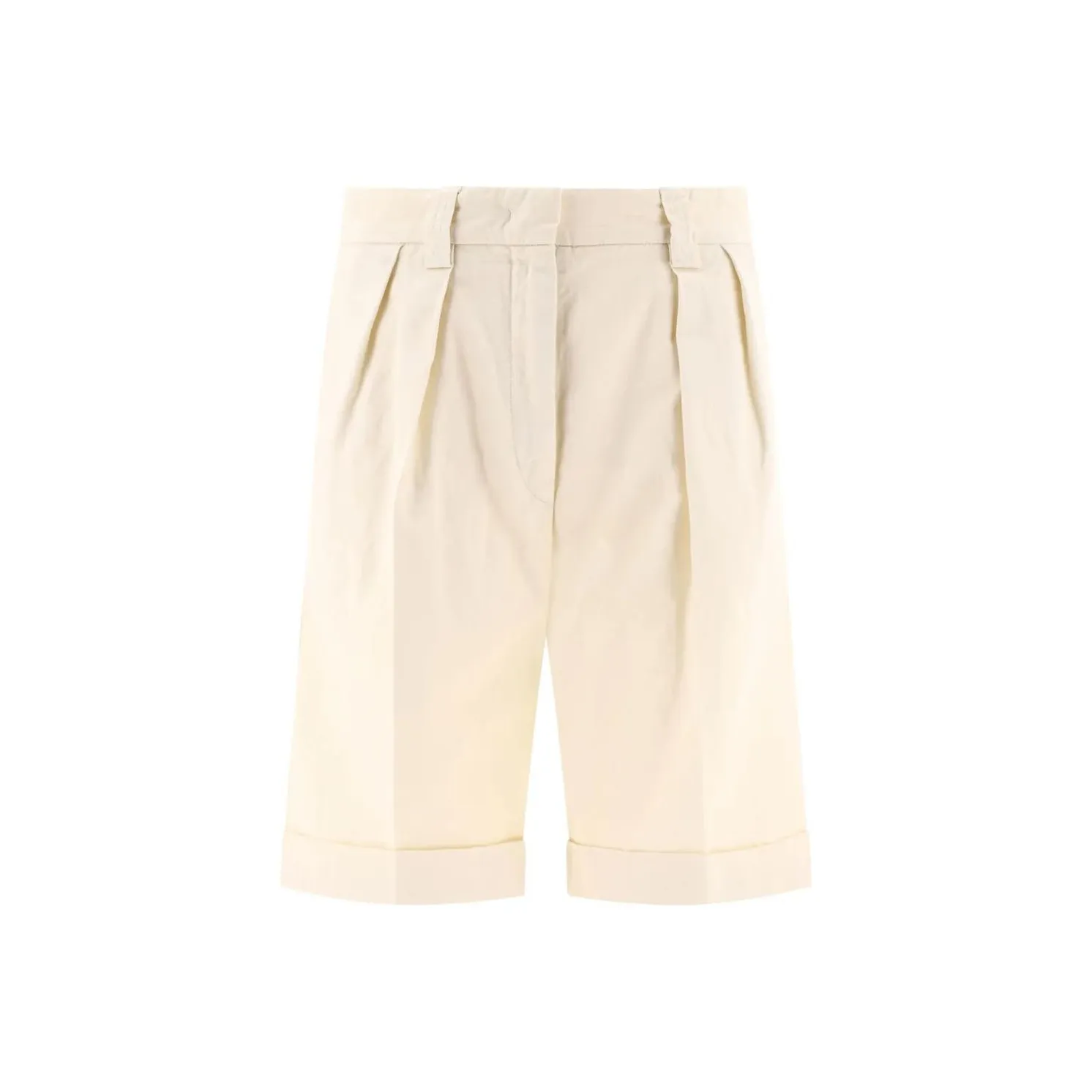 ASPESI Pleated Straight Leg Chino Shorts