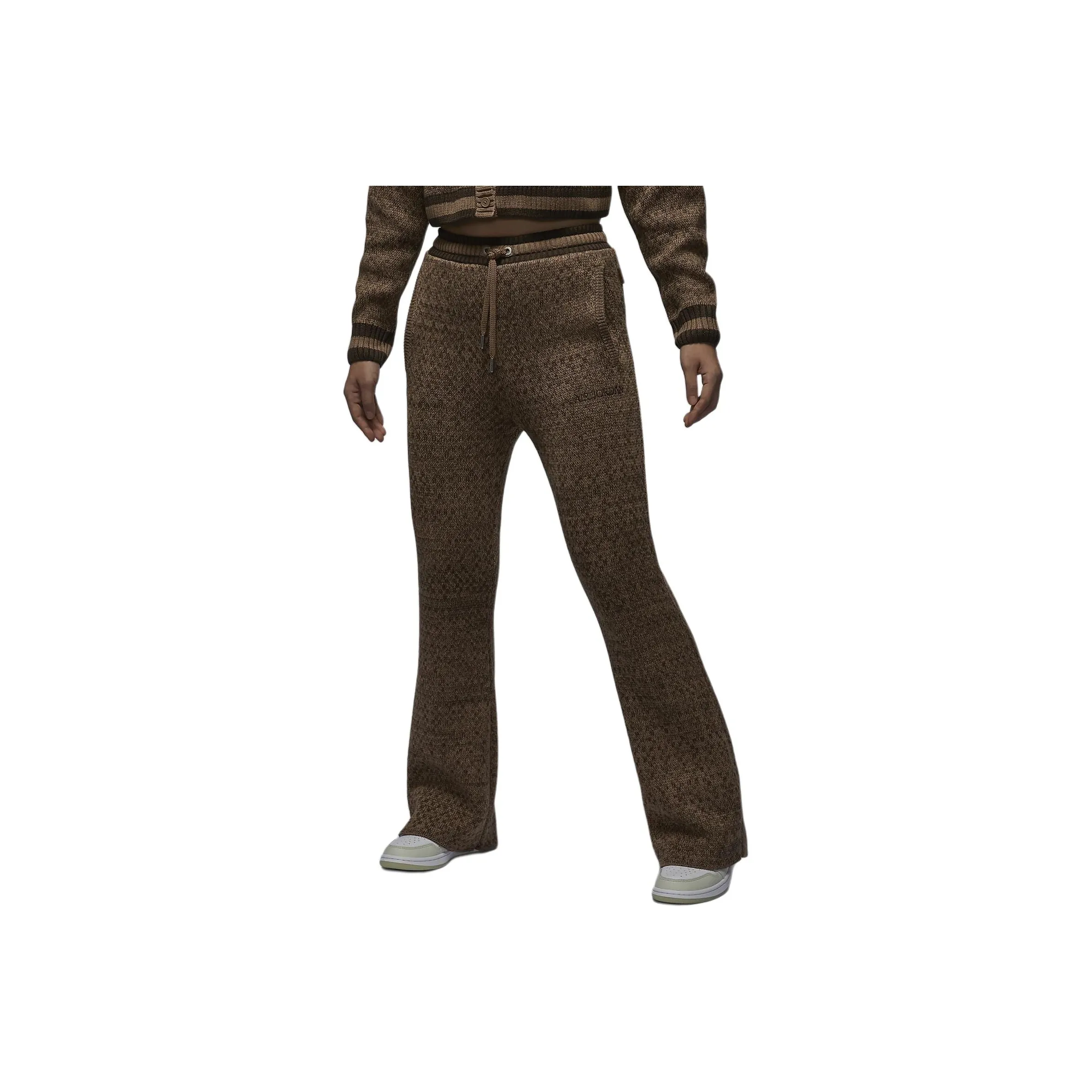 Джордан Вязаные Тренировочные Штаны Женские Ancient Коричневый