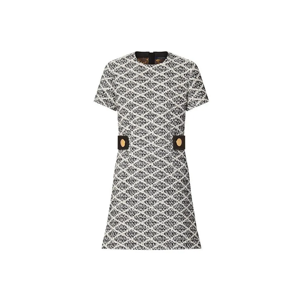 LOUIS VUITTON Malletage Tweed Martingale Dress