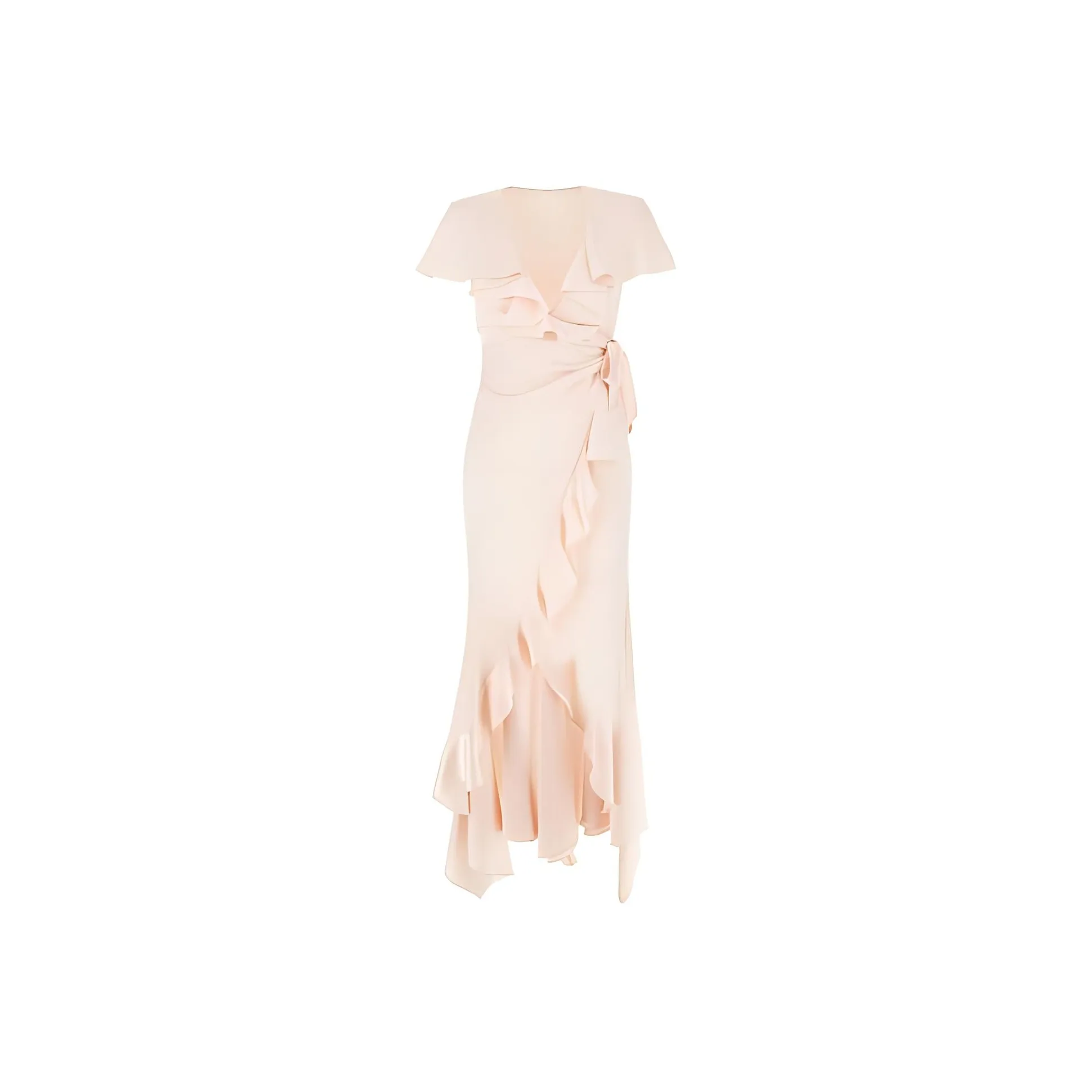PHILOSOPHY DI LORENZO SERAFINI Ruffled Short Sleeved Dress