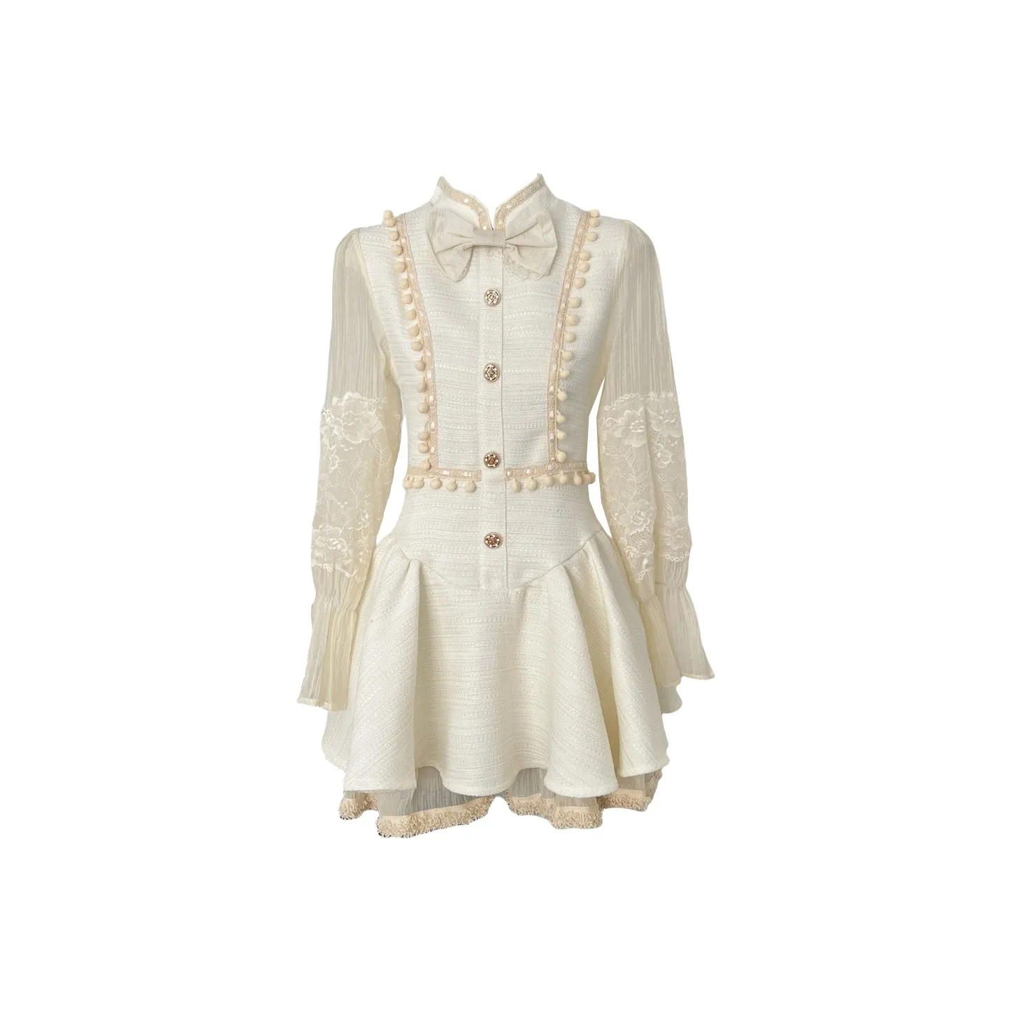 TUSHIFEI Длинное платье с длинными рукавами цвет Women's Camellia белый