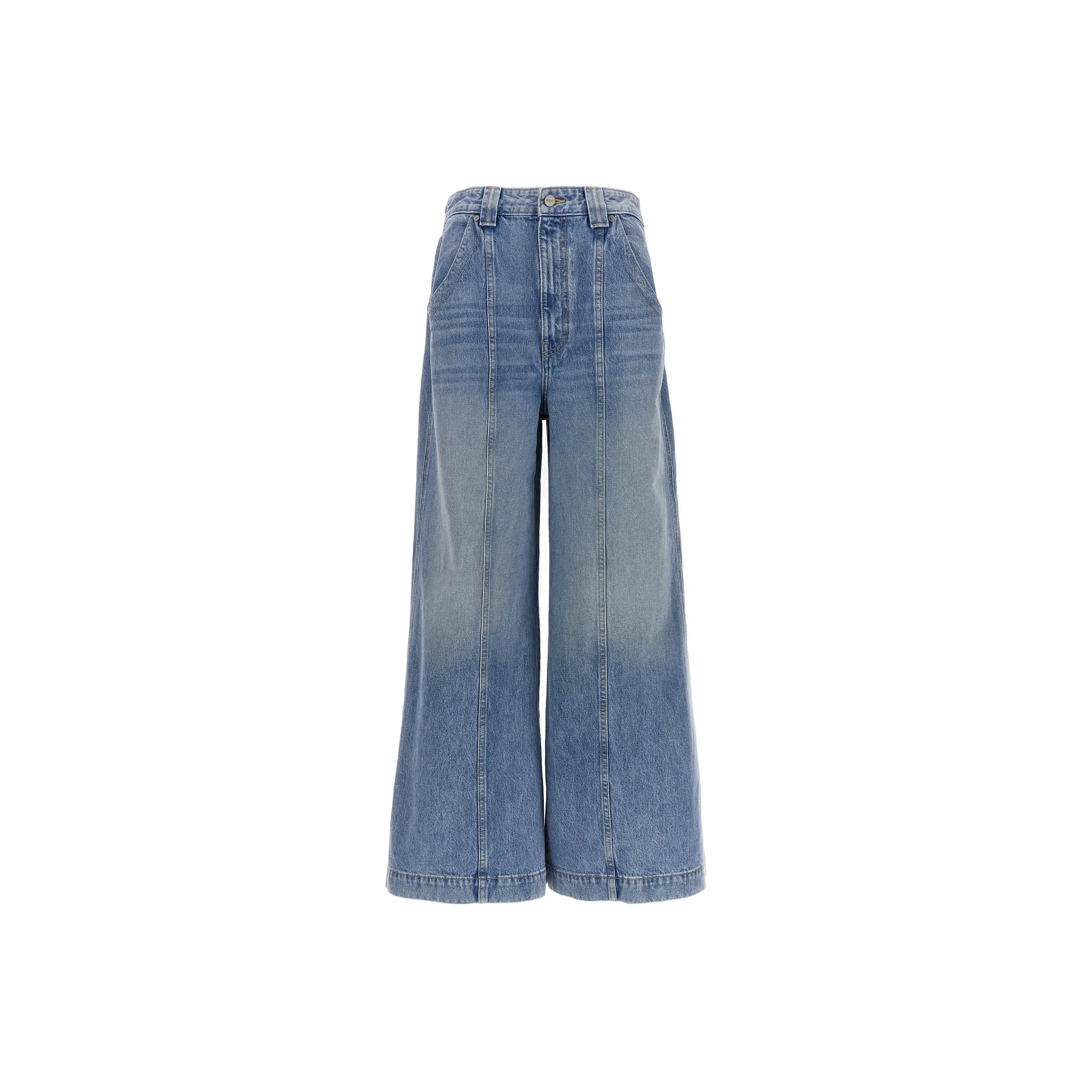 KHAITE Low-Waisted Wide-Leg Jeans