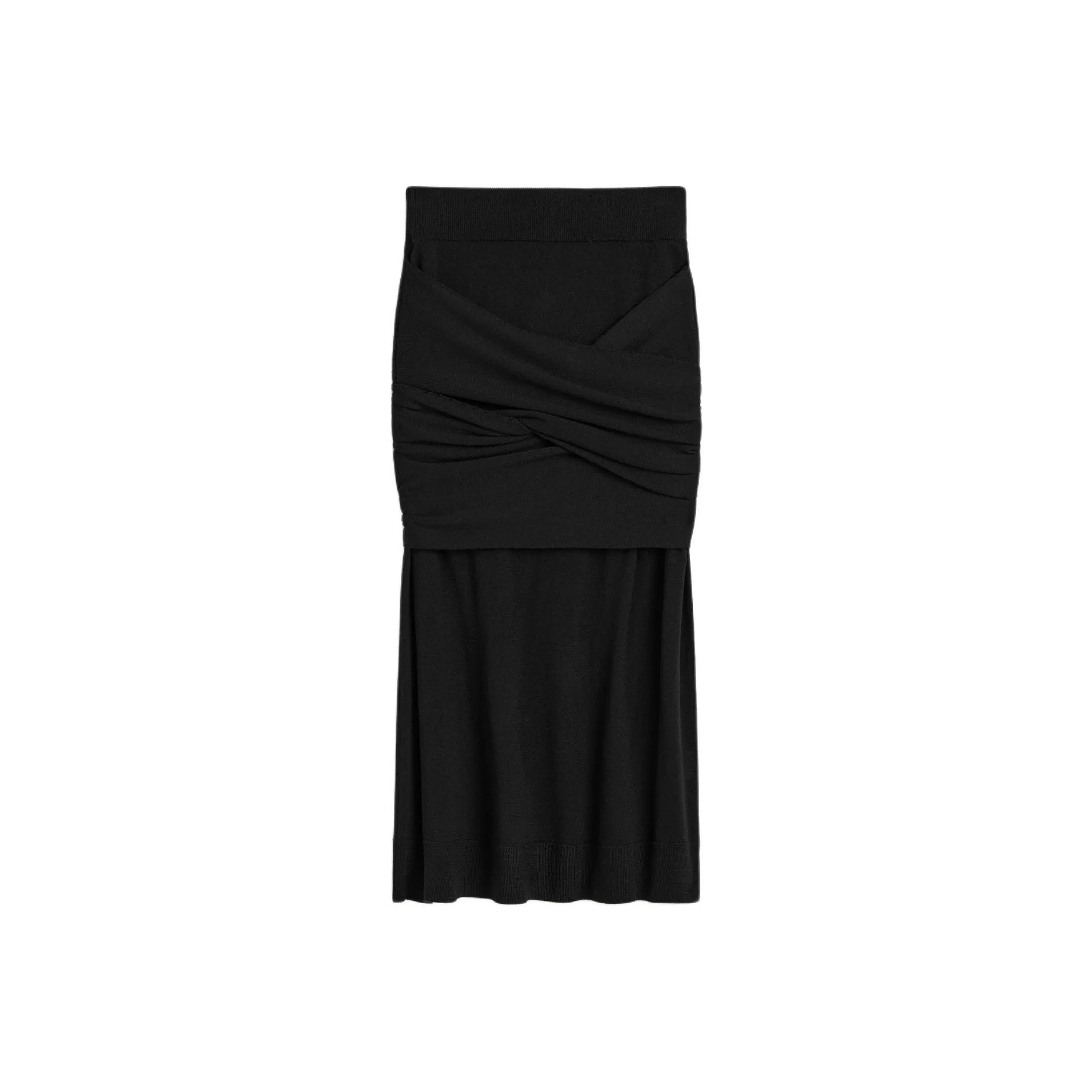 TOTEME FW24 KNIT Длинная Юбка Женская Черная