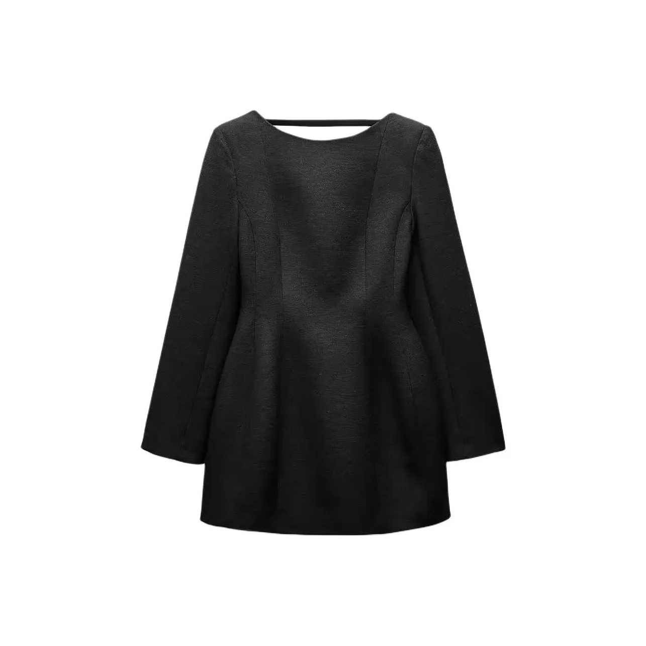 ZARA ZW Series Длинное Платье с Длинными Рукавами Женское Серое