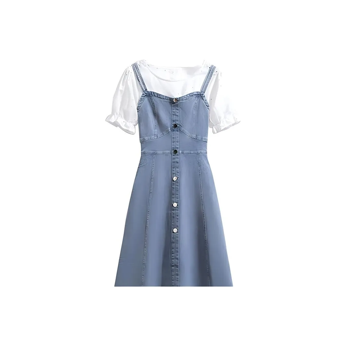 SECFLY OFFICIAL Short Sleeved Dress Women's Steel Blue