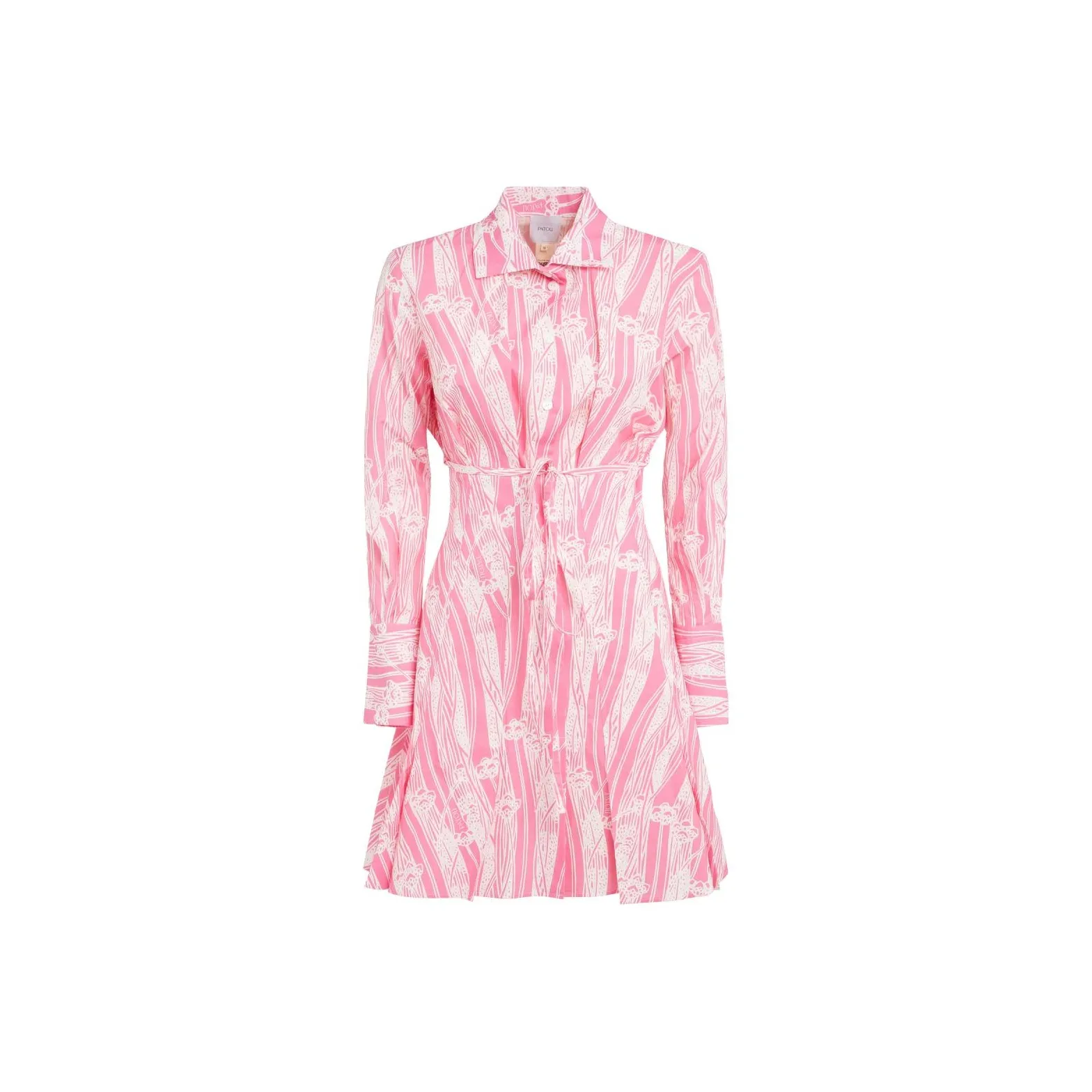Patou Printed Tie waisted Shirt Dress