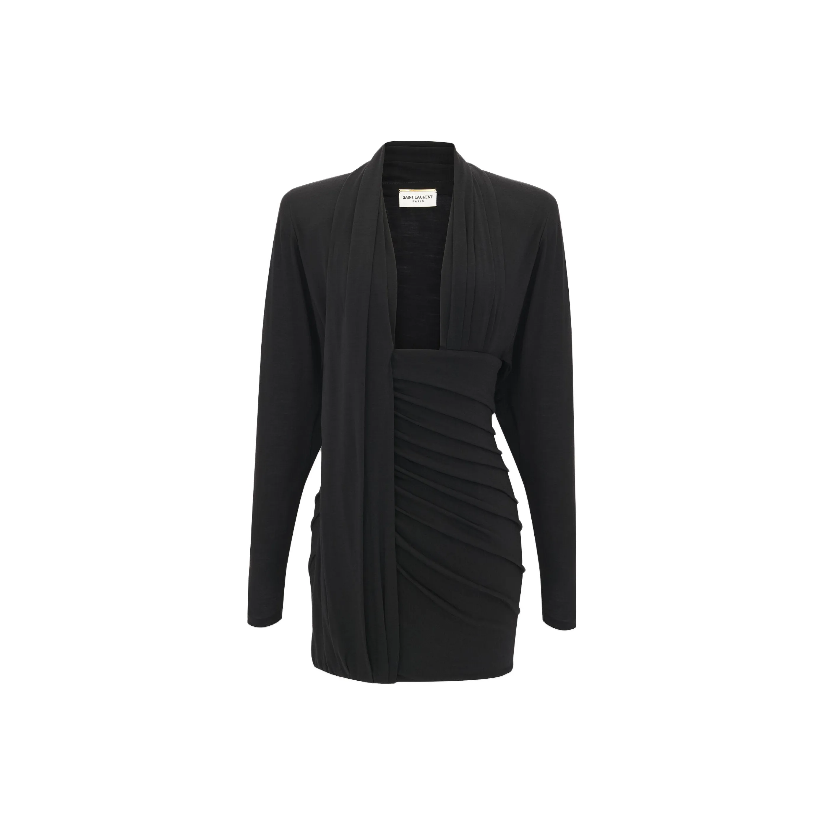 SAINT LAURENT Long Sleeved Dress Women's Black