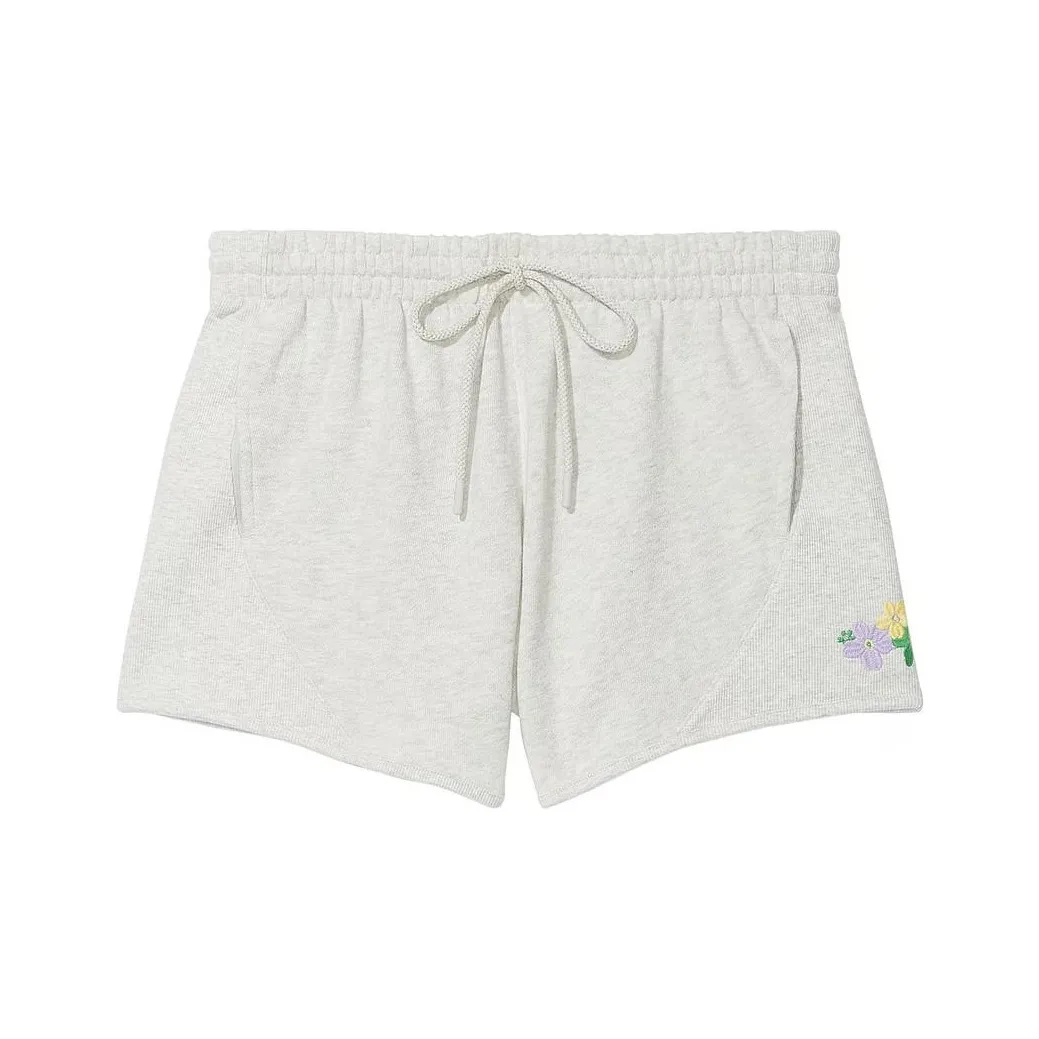 Victoria's Secret PINK IVY FLEECE CURVED HEM SHORTS/Stone Grey Casual Shorts Women's Lime Gray