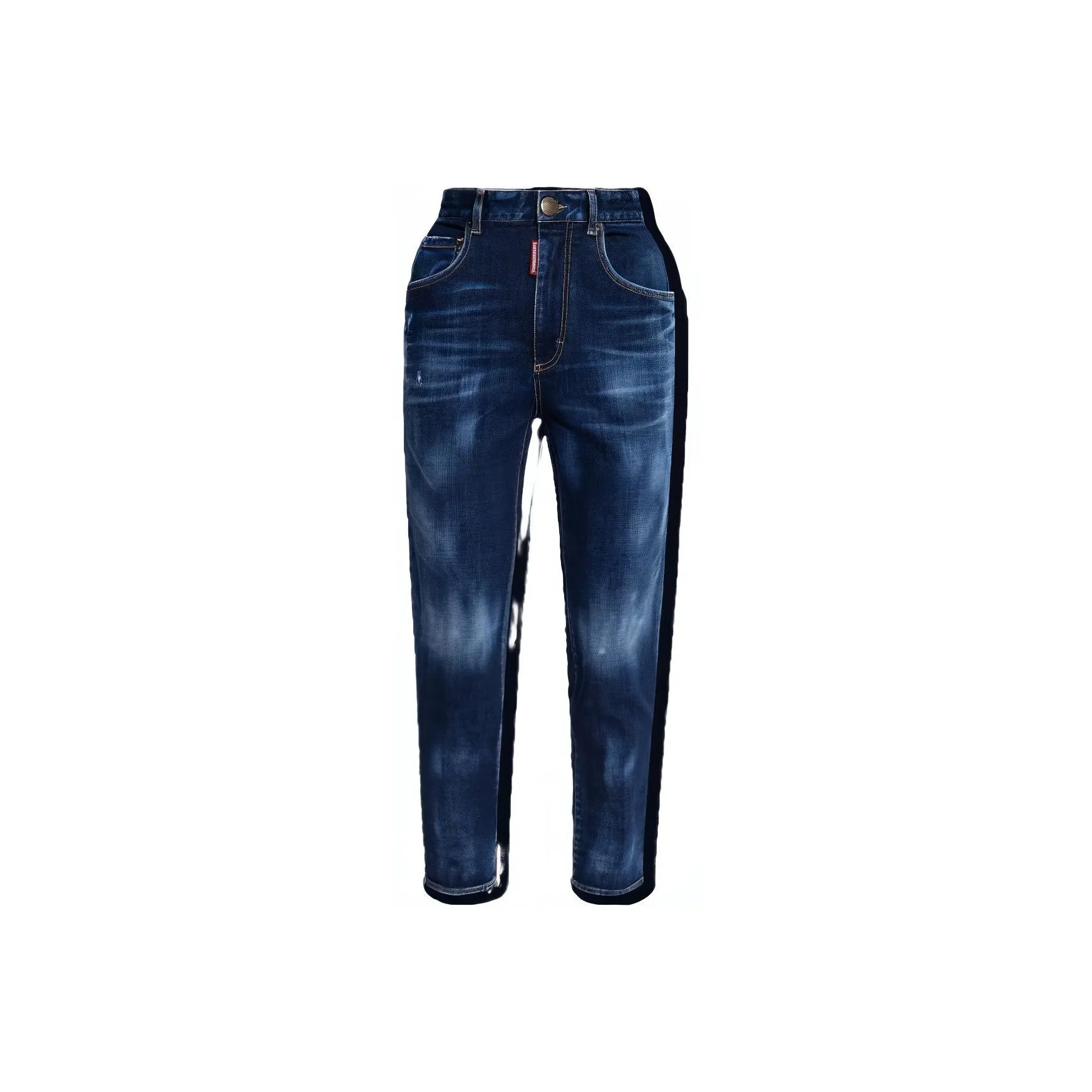 DSQUARED 2 Distressed High Waist Cropped Jeans