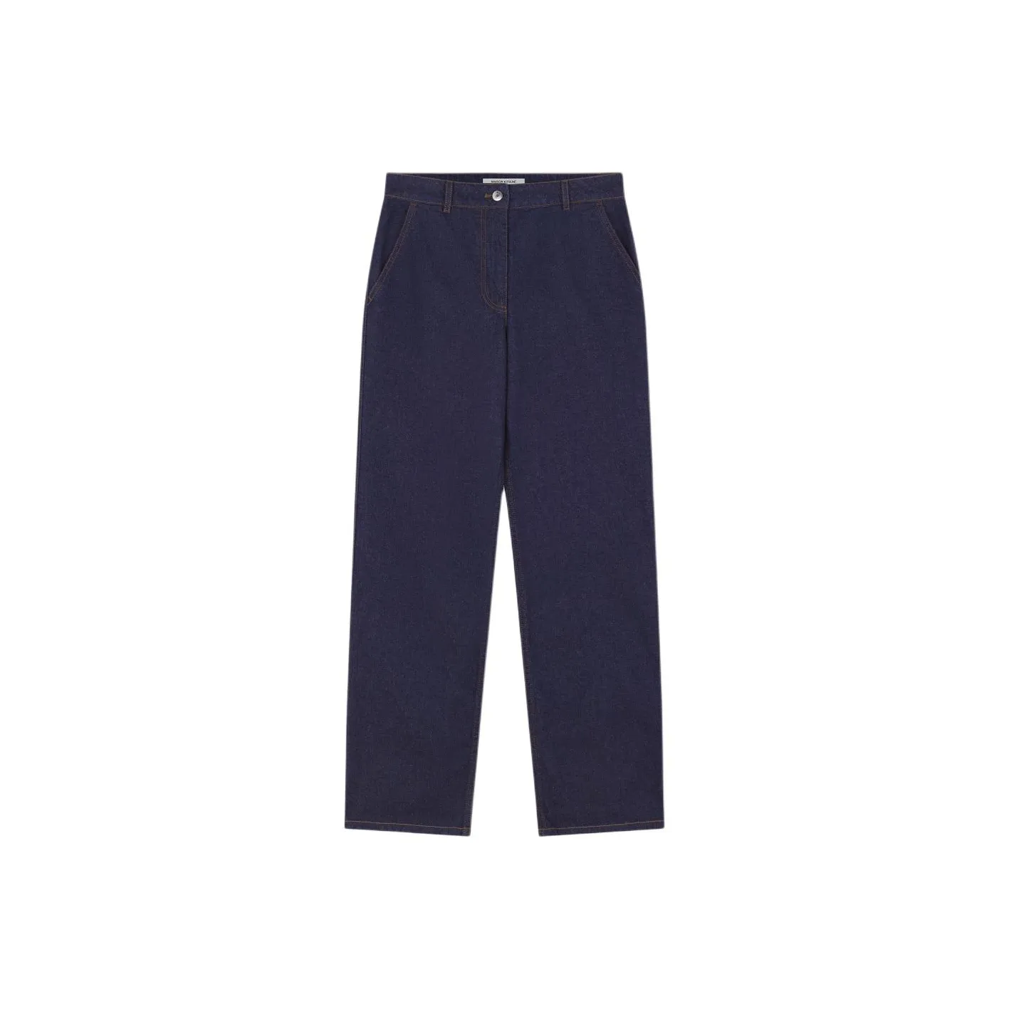 Maison Kitsune Profile Fox Patch Straight Leg Jeans