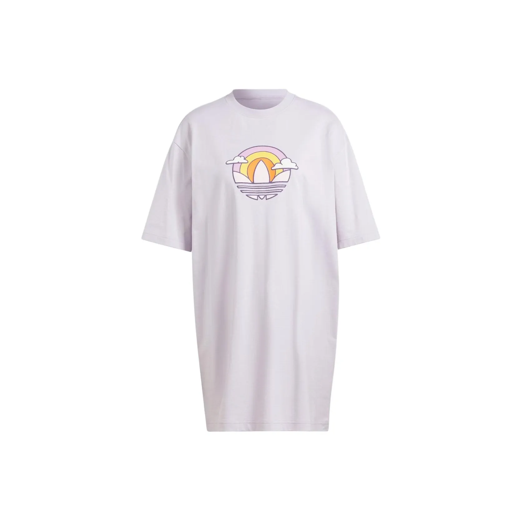 Adidas Originals Short Sleeved Shirt dresses Women's Light Pink Purple