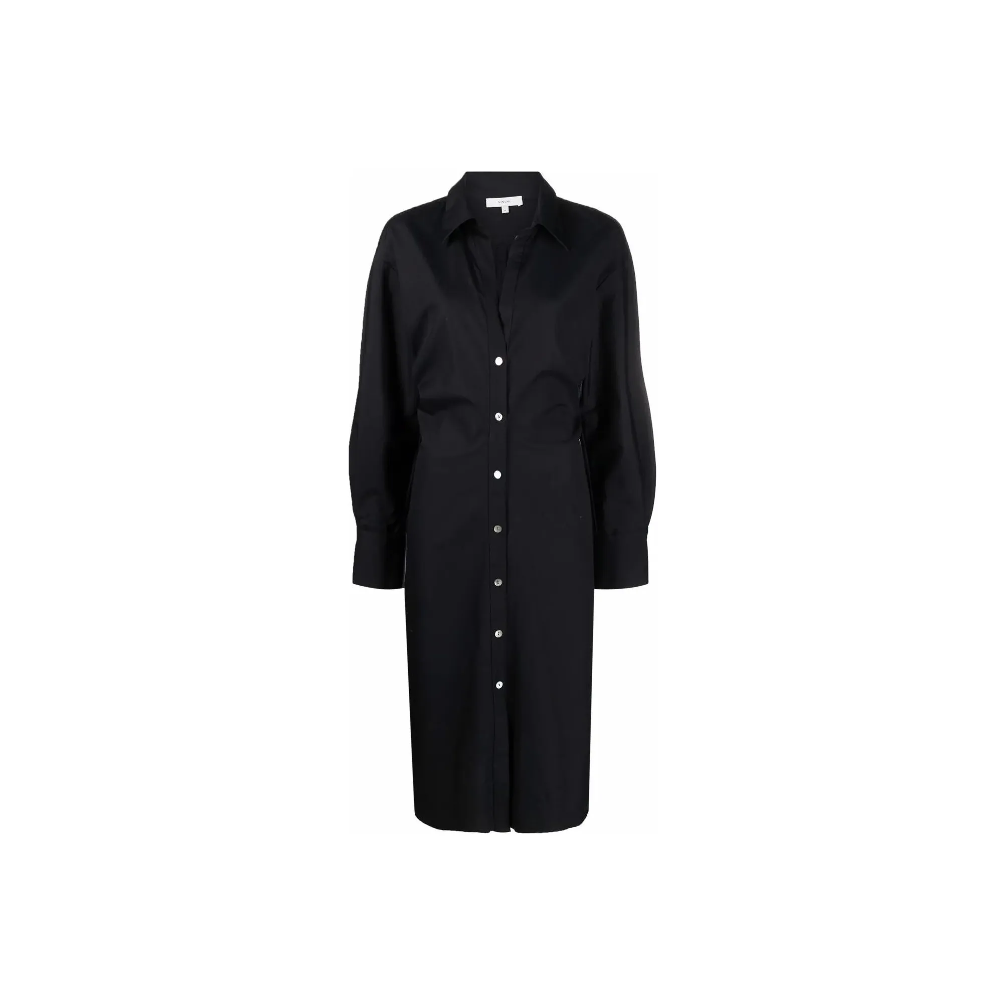 VINCE Pointed collar Cotton Shirt Dress