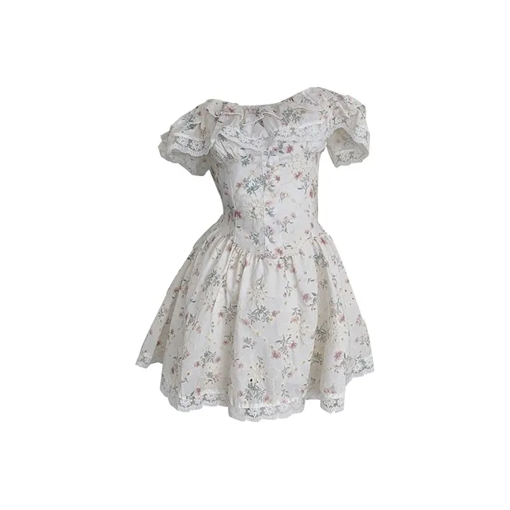 SECFLY OFFICIAL Short Sleeved Dress Women's White