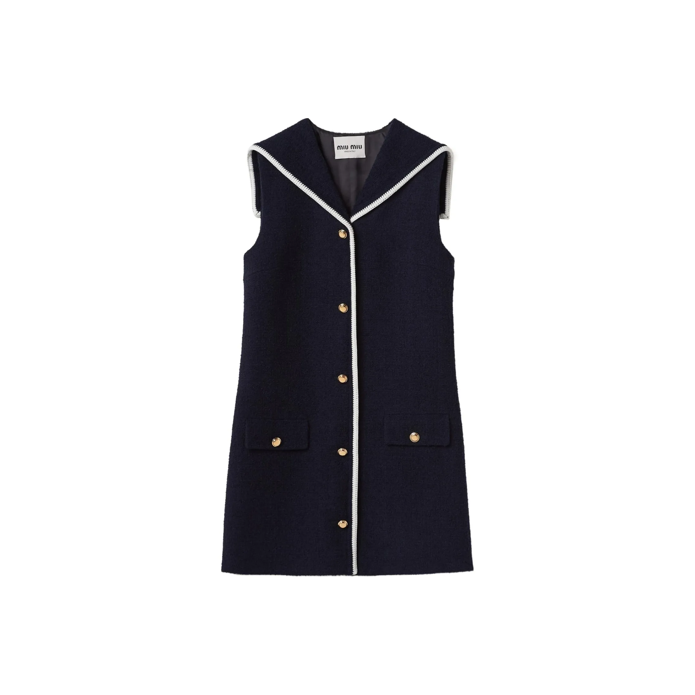 MIU MIU SS24 Sleeveless Dress Women's Navy