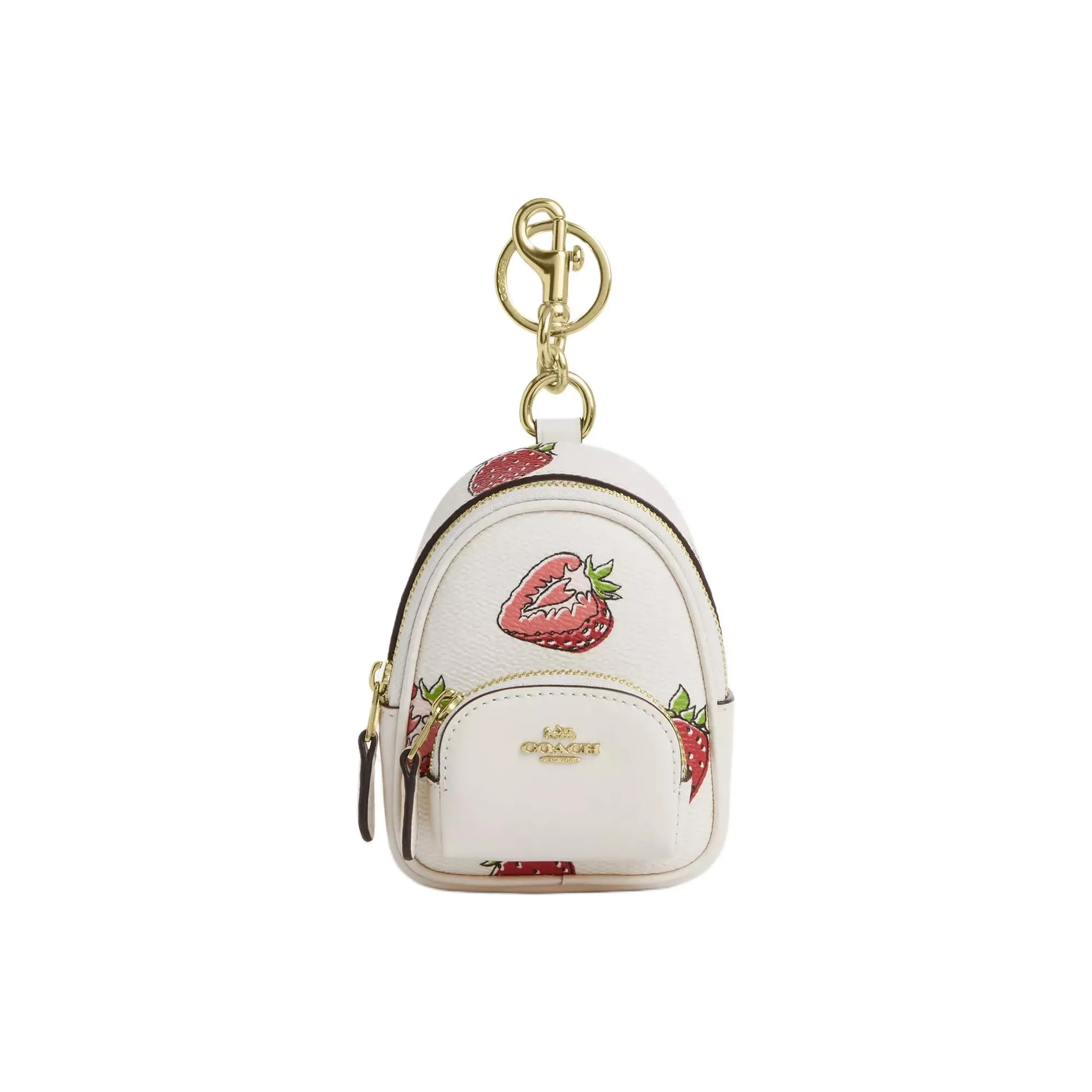 COACH Canvas Bag Accessory Mini Women's White