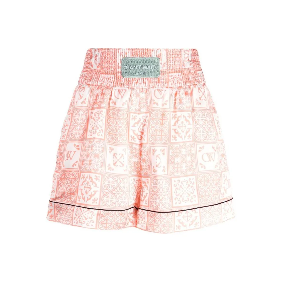 OFF WHITE Logo appliqué High waist Mini Shorts