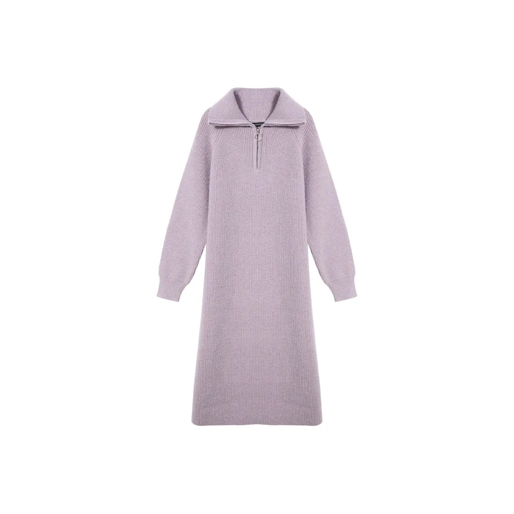 WESTLINK Длинное платье с длинными рукавами женское фиолетовое