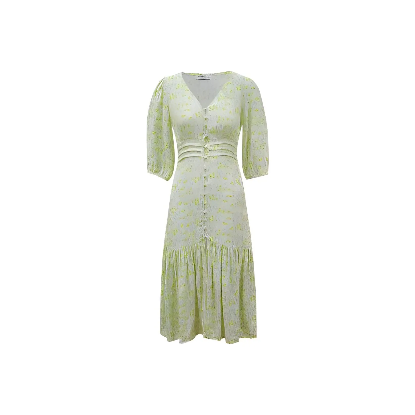 XIAOXIAOLA Зеленые Женские Длинные Платья с Длинными Рукавами