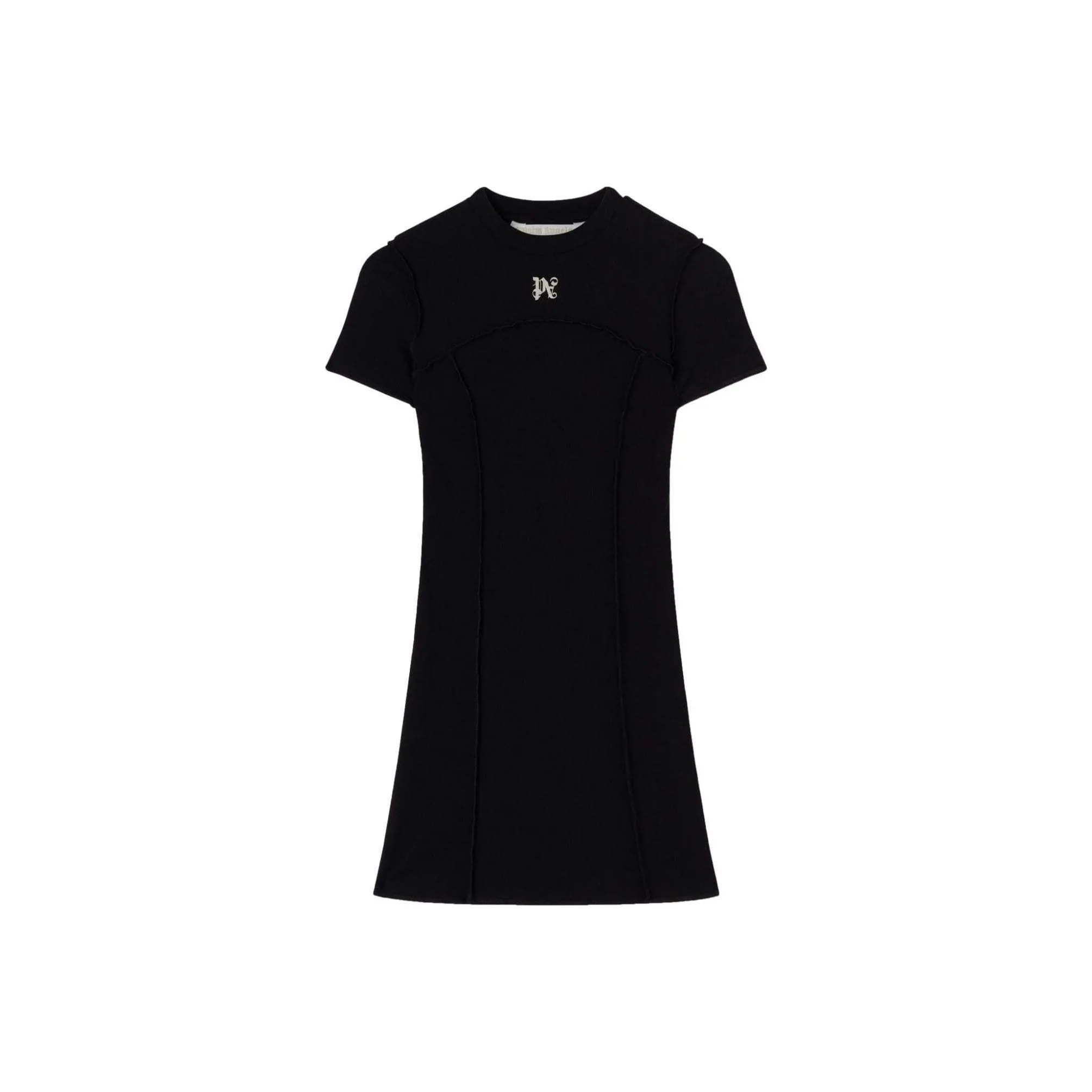 PALM ANGELS Monogram Mini Dress Black