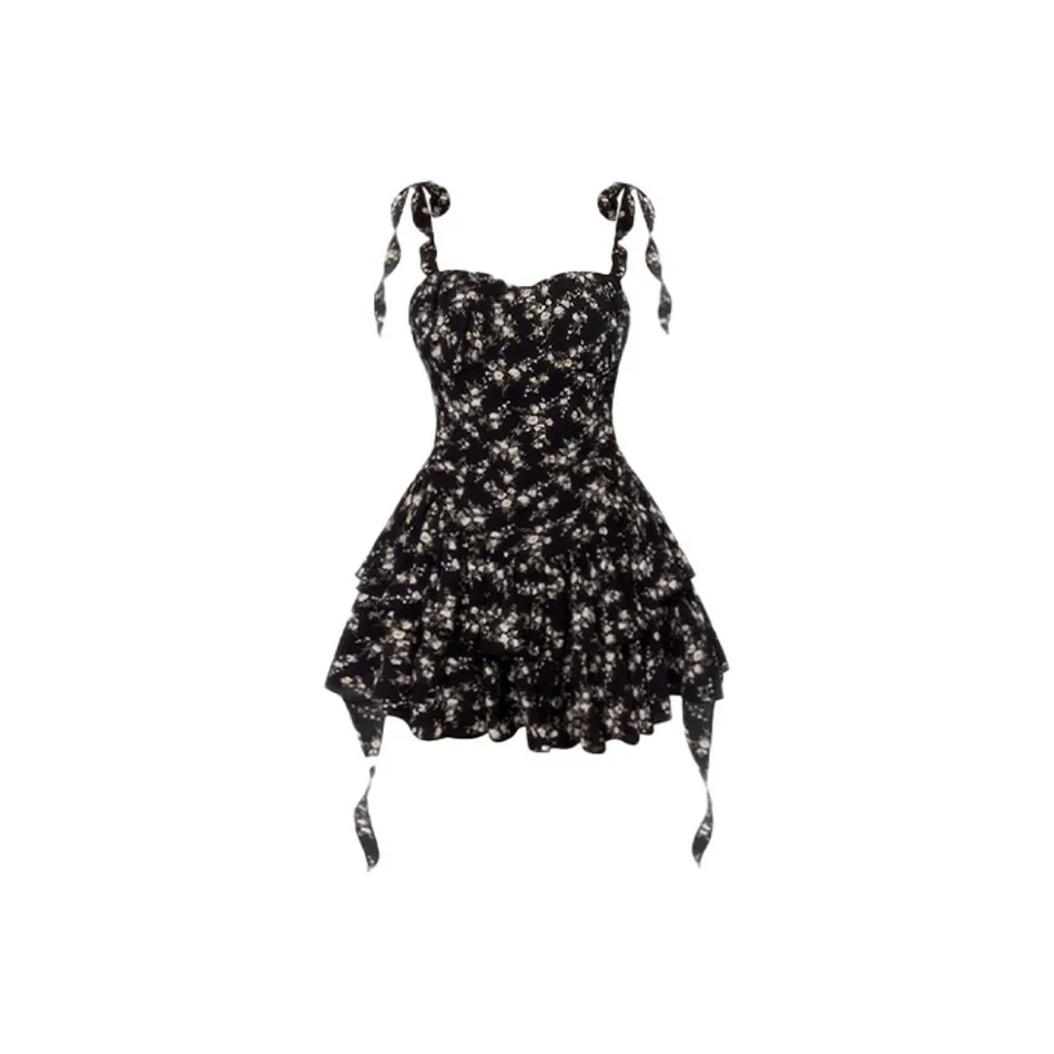 QUIET ANGEL Черные Женские Слиплатья