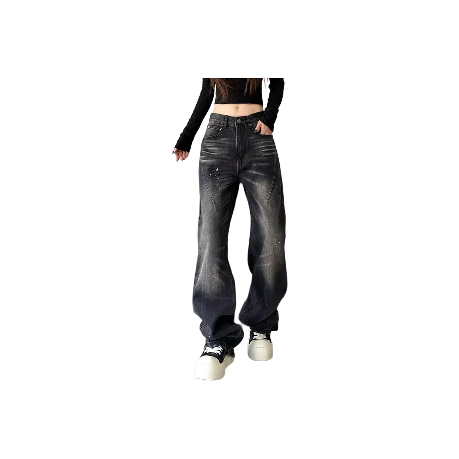 NHZN Jeans Unisex Black