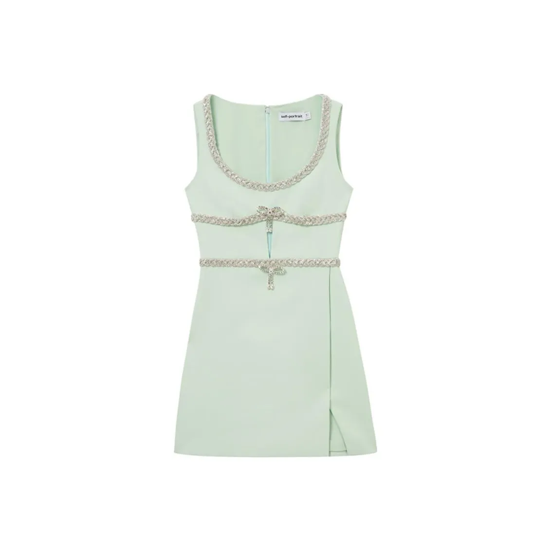 Self portrait Crystal embellished Bow Mini Dress