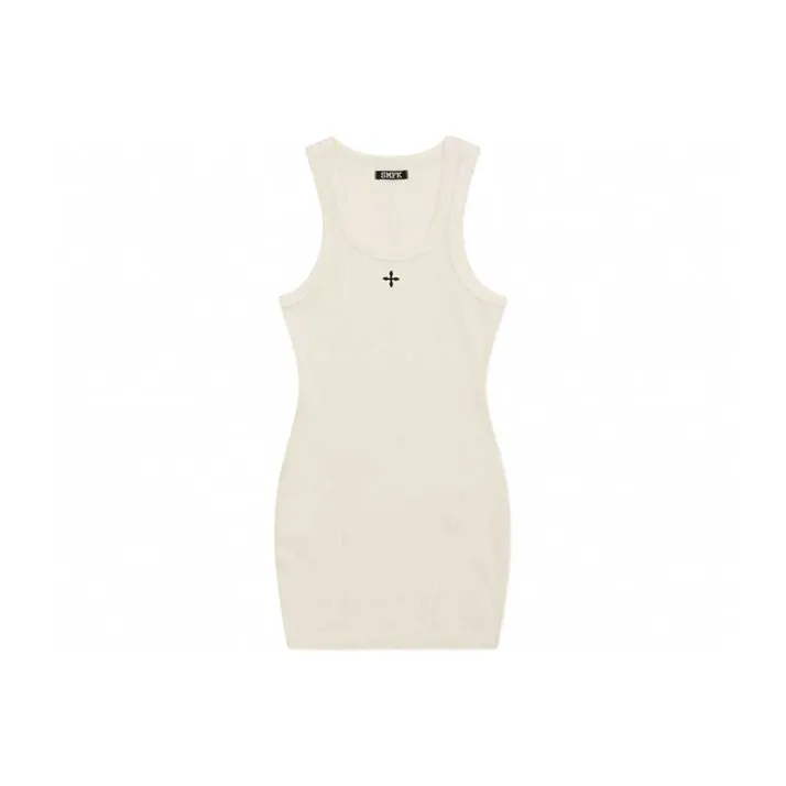 SMFK Молочно-белые Женские Платья без рукавов