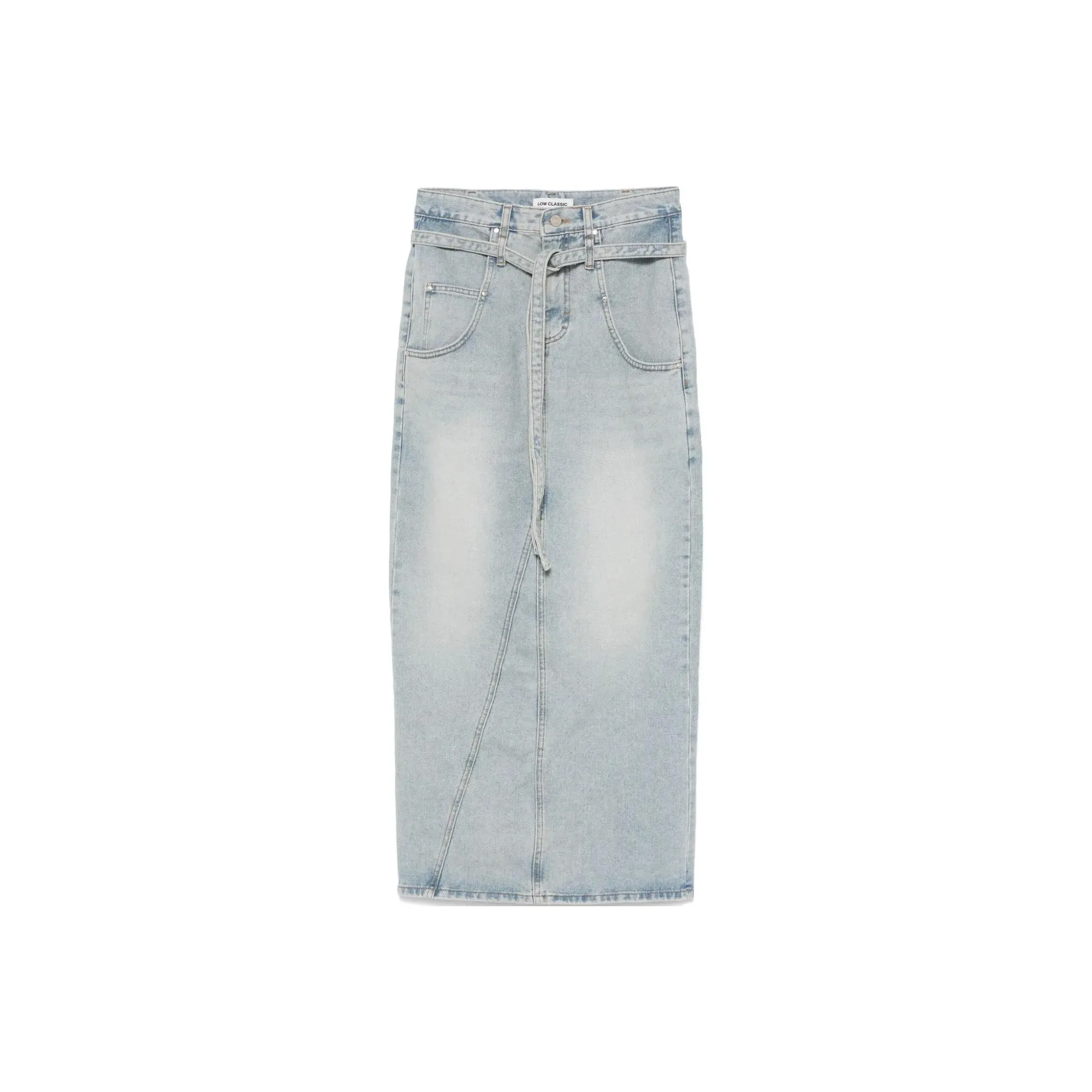 LOW CLASSIC SS25 Denim Long Skirt Women's Light Blue