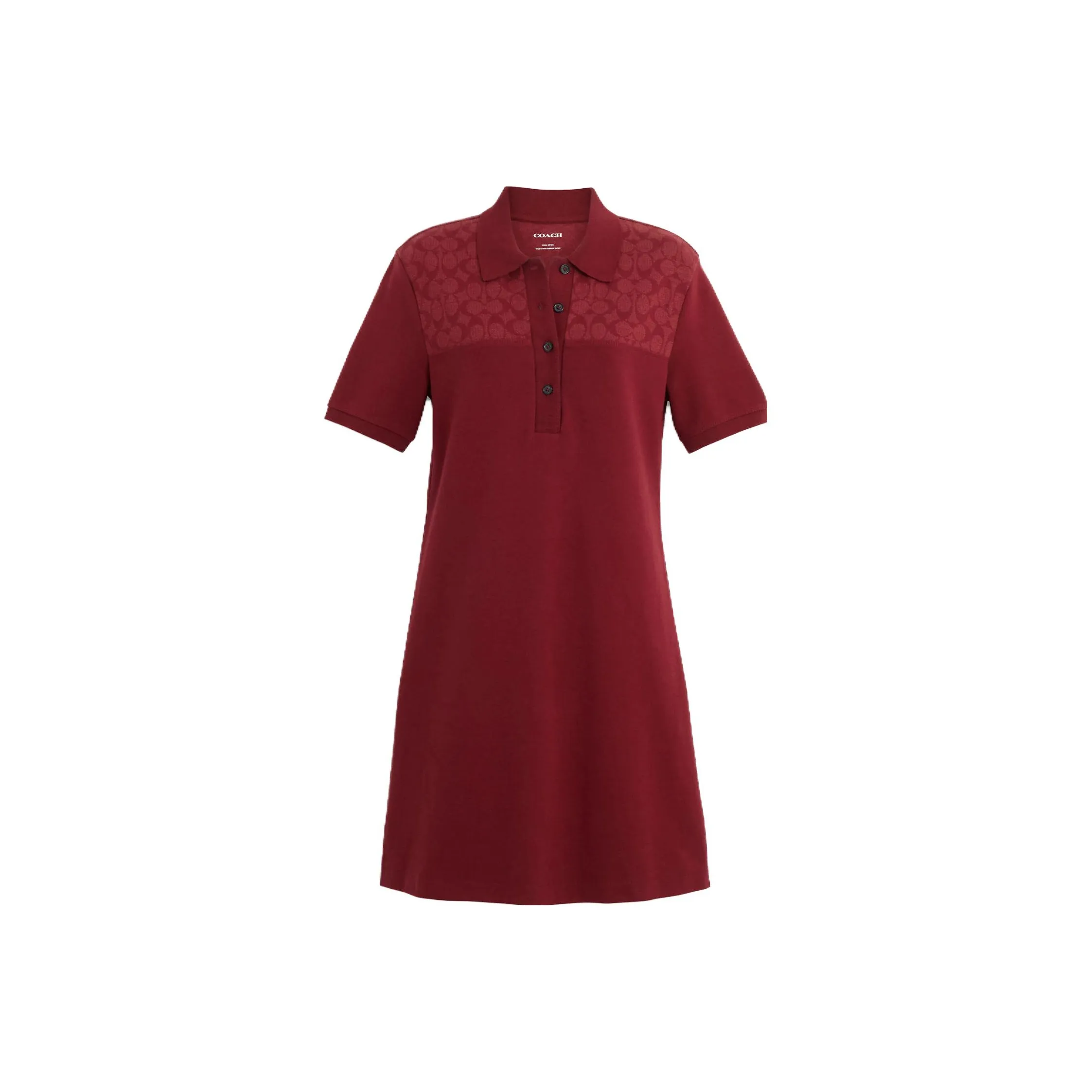 COACH Short Sleeved Dress Women's Berry Red