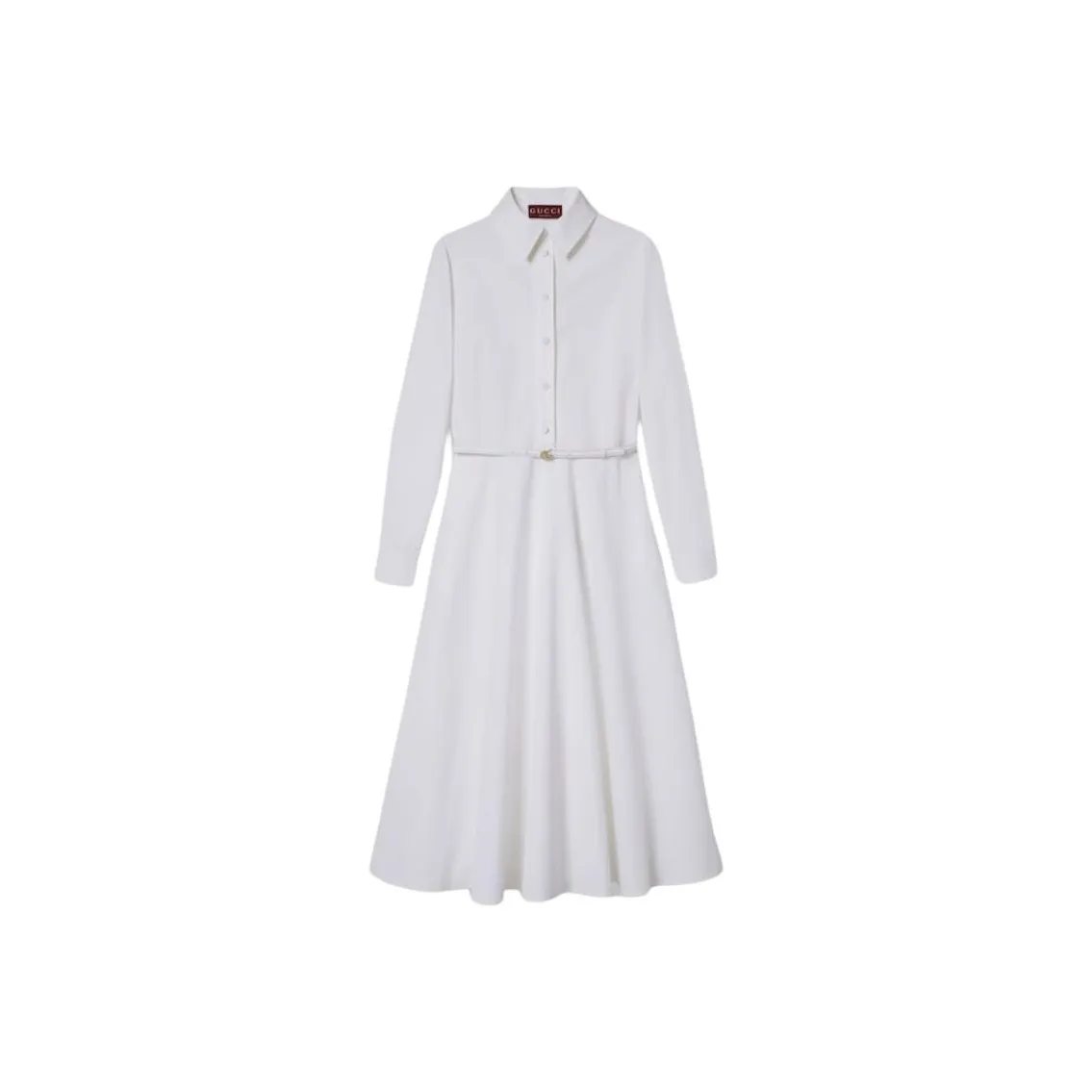 GUCCI SS25 Long Sleeved Dress Women's White