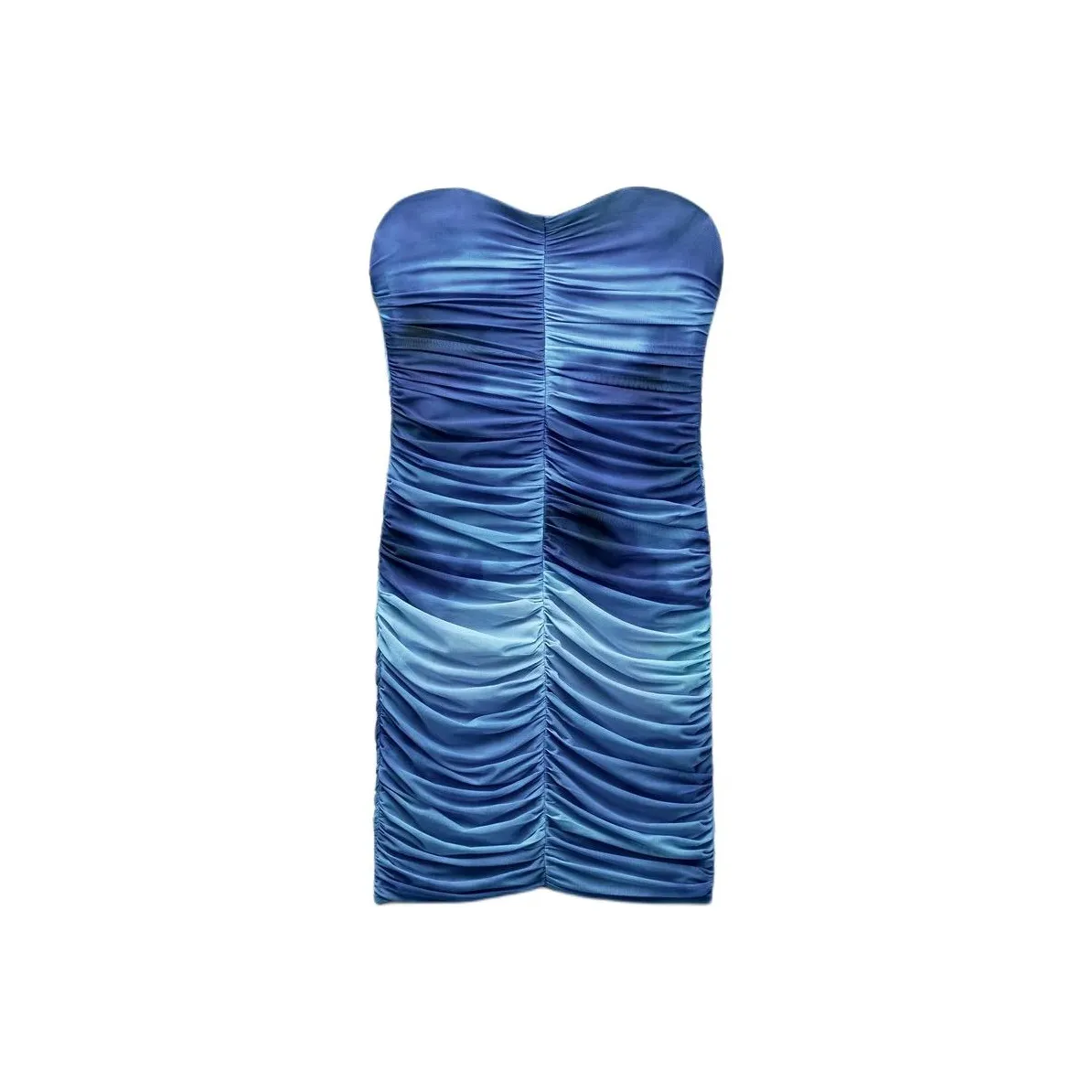 ZARA Trf Sleeveless Dress Women's Blue