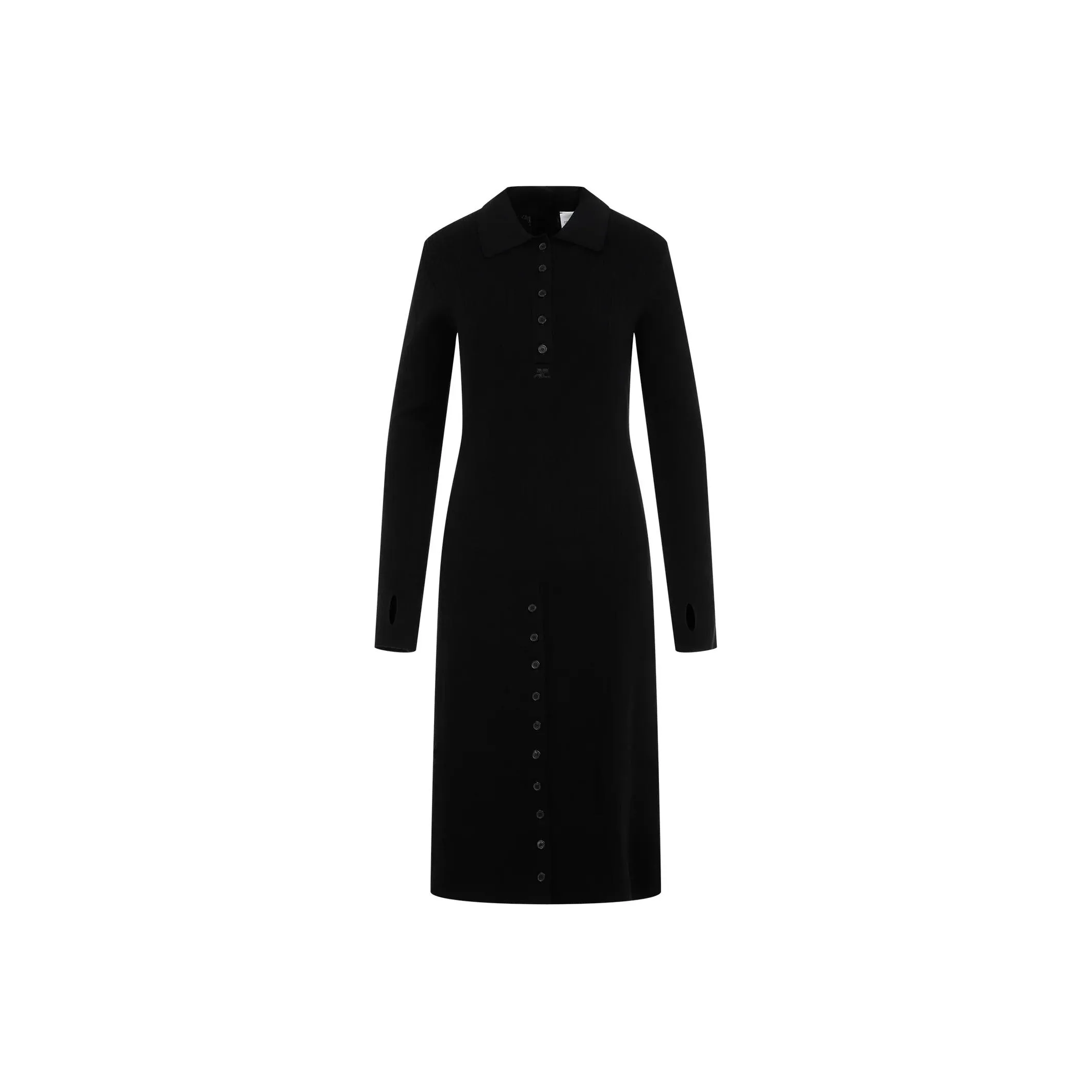 COURREGES Button Up Long Sleeve Dress
