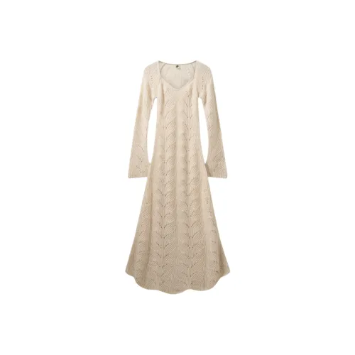 The. garment Натуральный Женские Длинные Платья с Рукавами