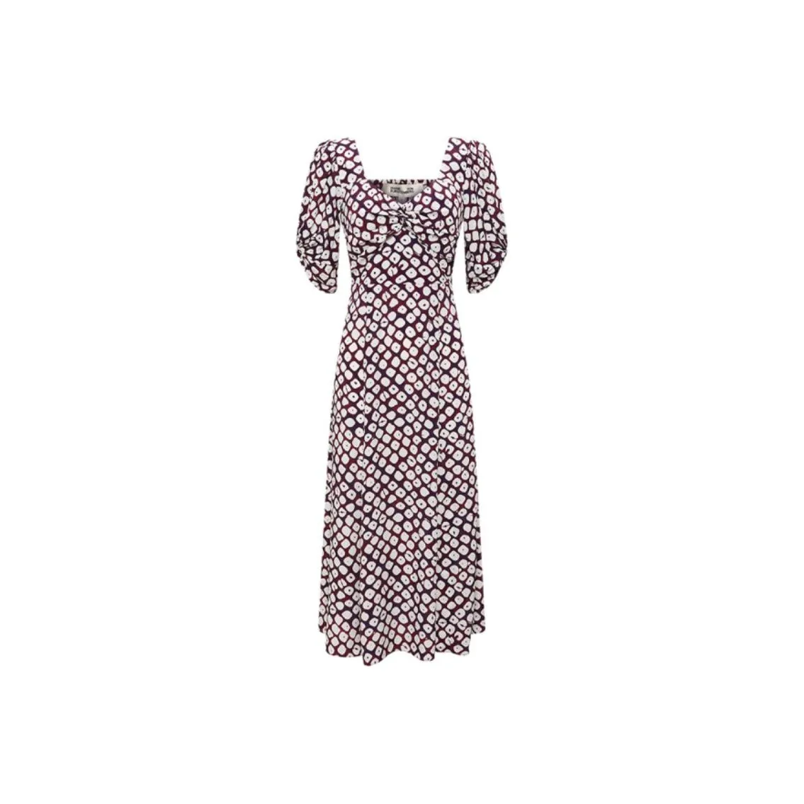 DVF Diane Von Furstenberg FW23 Короткий рукав Платье Женское Многоцветное