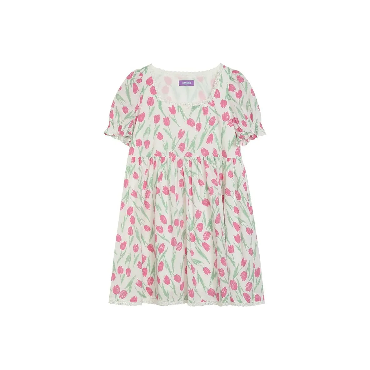 Omont Короткий рукав Платье Женское Тюльпан