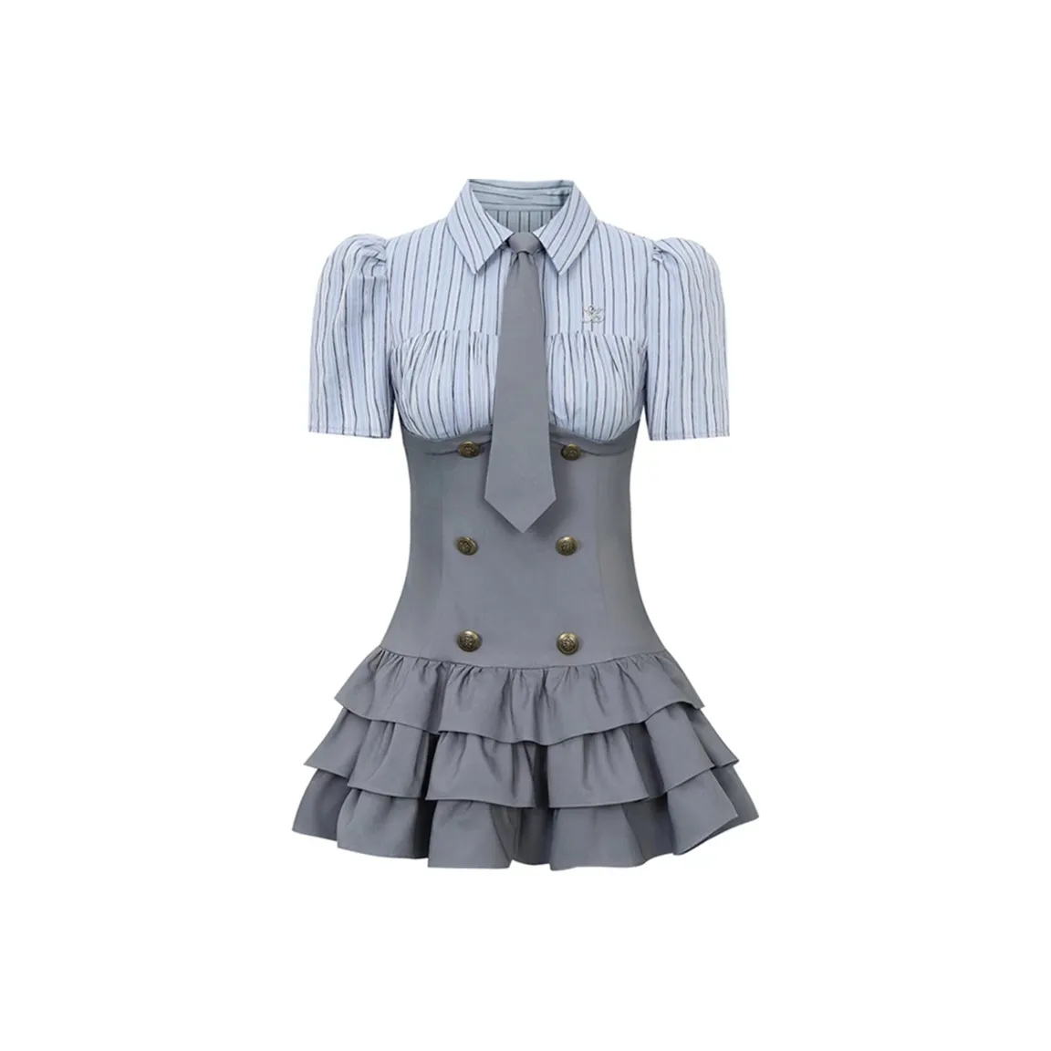 JOSR Short Sleeved Dress Women's Gray