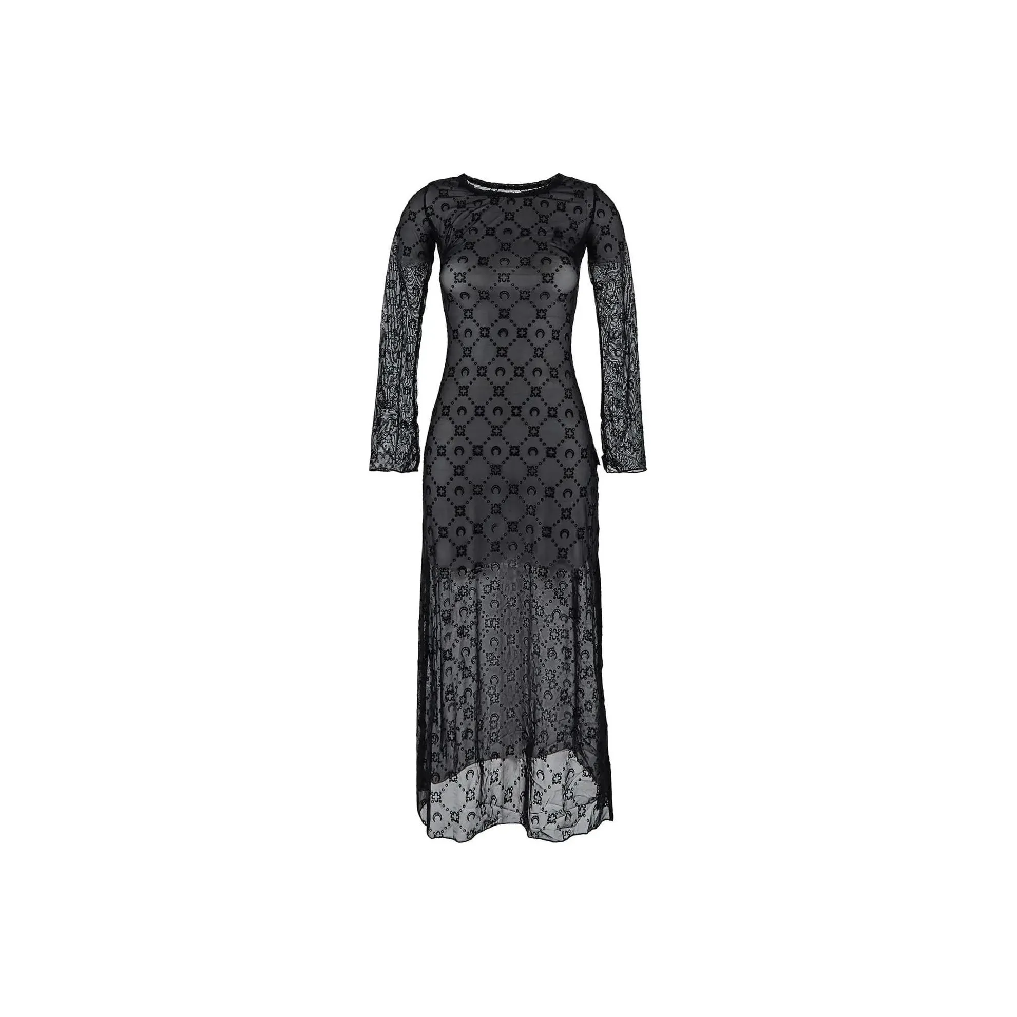 Marine Serre Long Sleeved Dress Women's Black