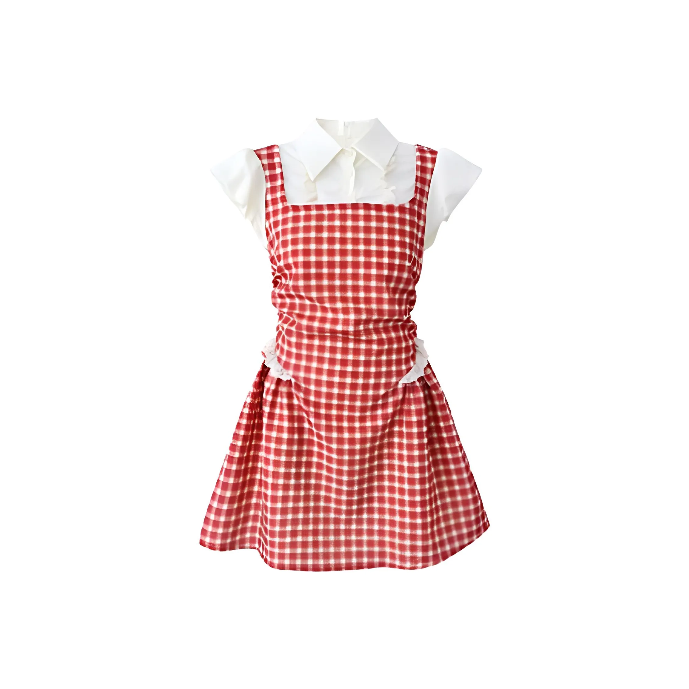 PLAY BUSH Короткий рукав Платье Женское Красное