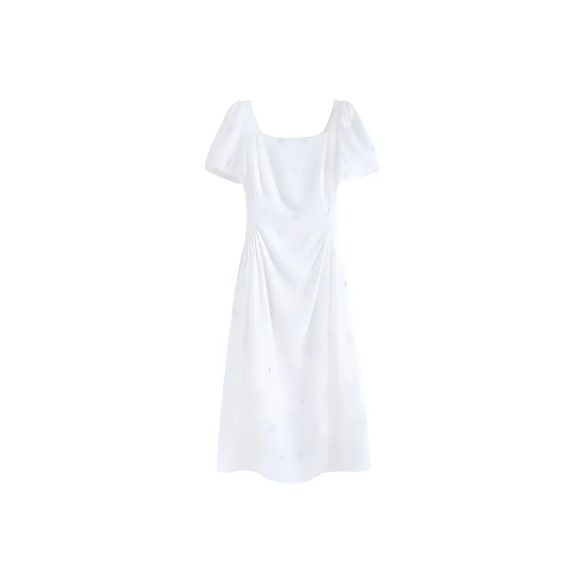 ETSE Короткий рукав Платье Женское Белое