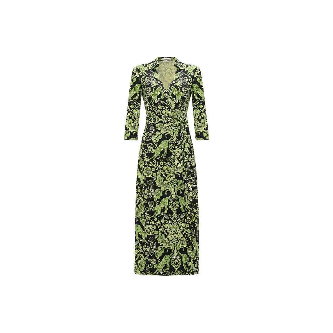 Diane Von Furstenberg V Neck Printed Midi Dress