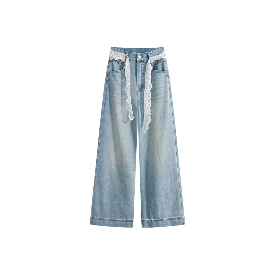 SKYA Джинсы Женские Светло-Синие с Ремнем